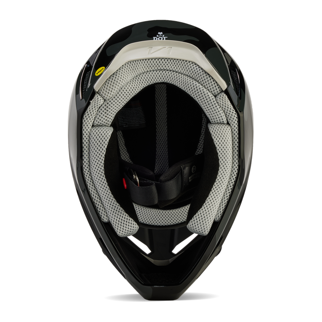 Fox Racing V1 Bnkr Motocross Helm in SCHWARZ