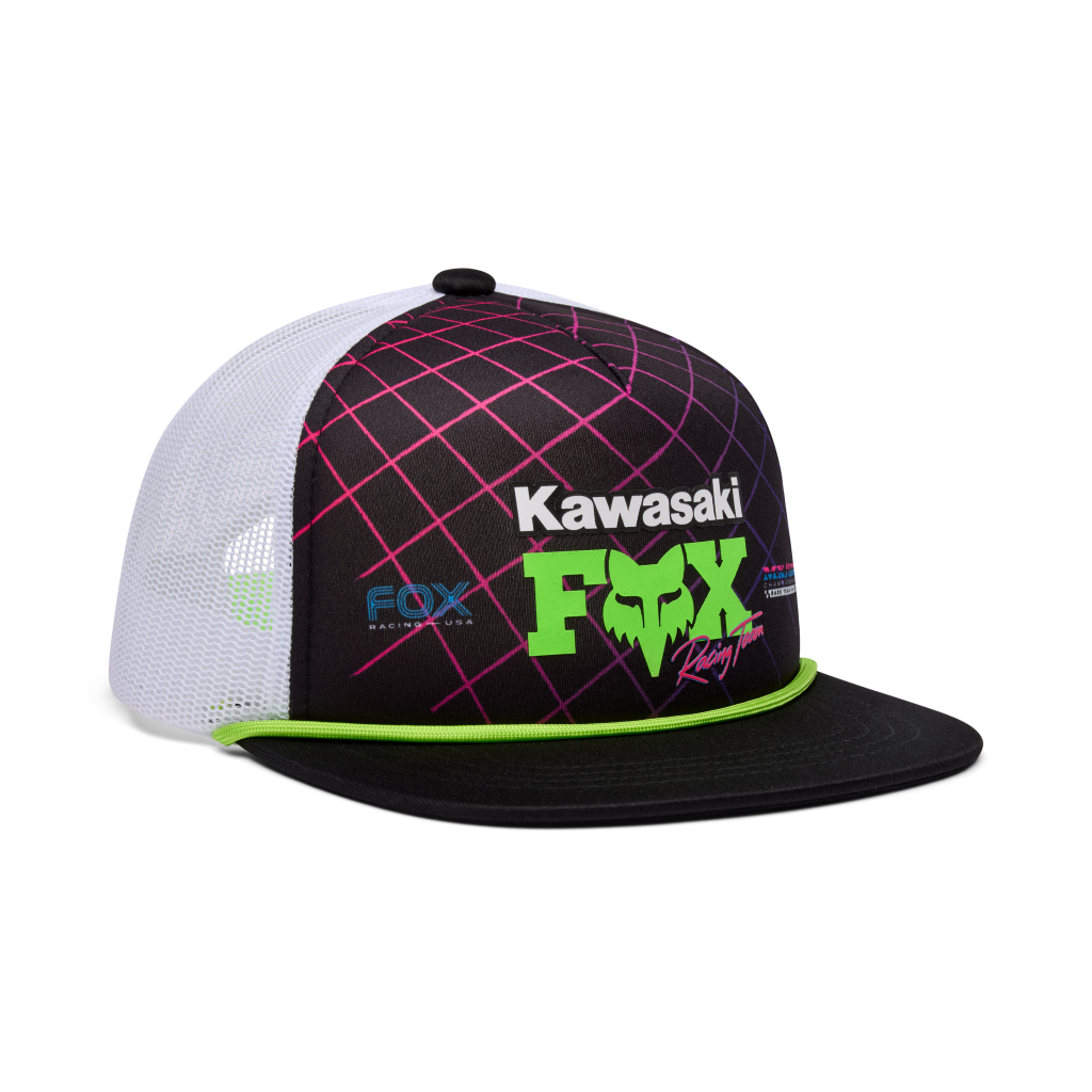 Fox Racing Yth Fox X Kawi Snapback Cap in SCHWARZ