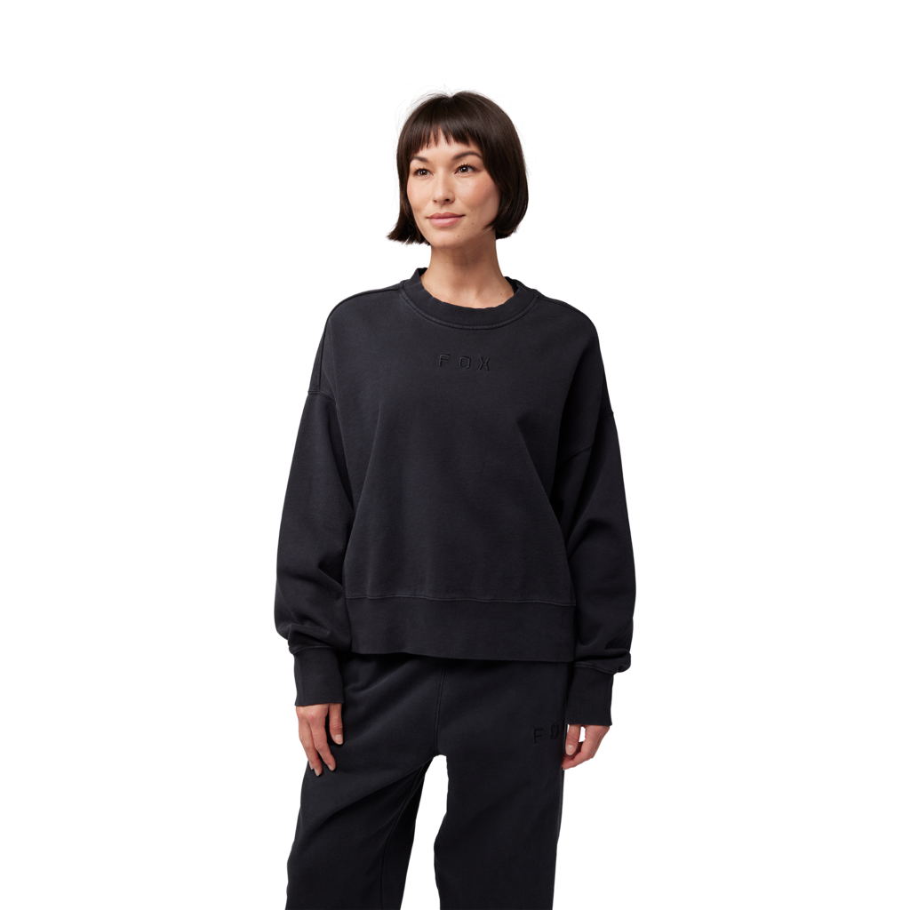 Fox Racing W Wordmark Ov Fleece Crew in SCHWARZ