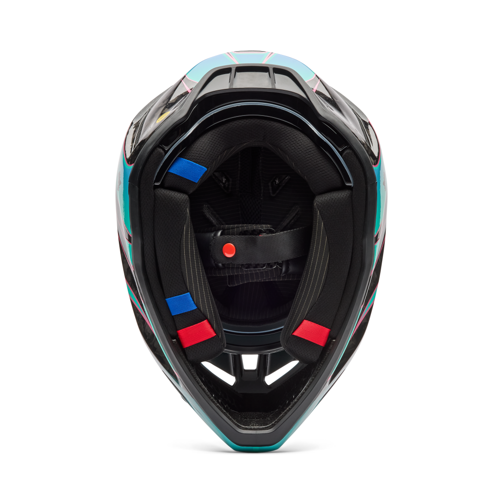 Fox Racing V3 RS Canvas Motocross Helm in BLAU