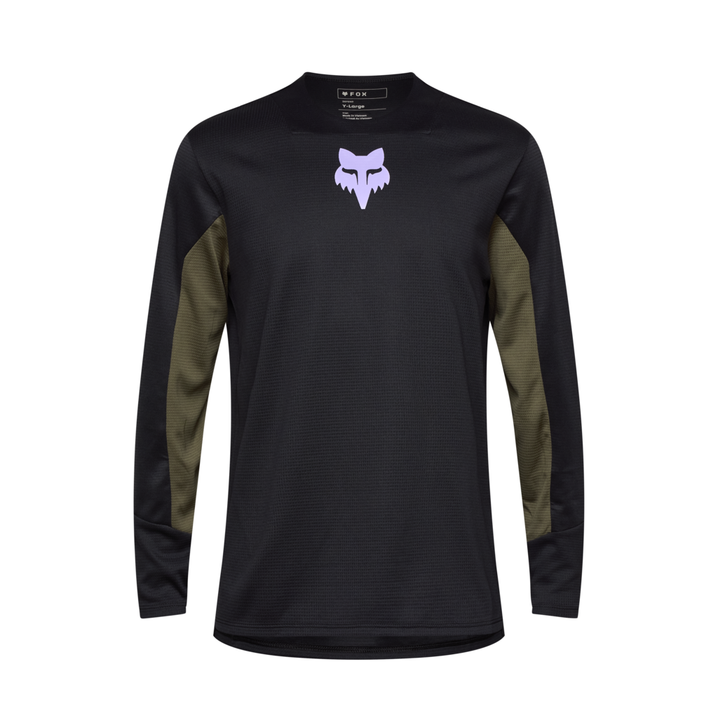 Fox Racing Yth Defend LS Park Trikot langarm in SCHWARZ