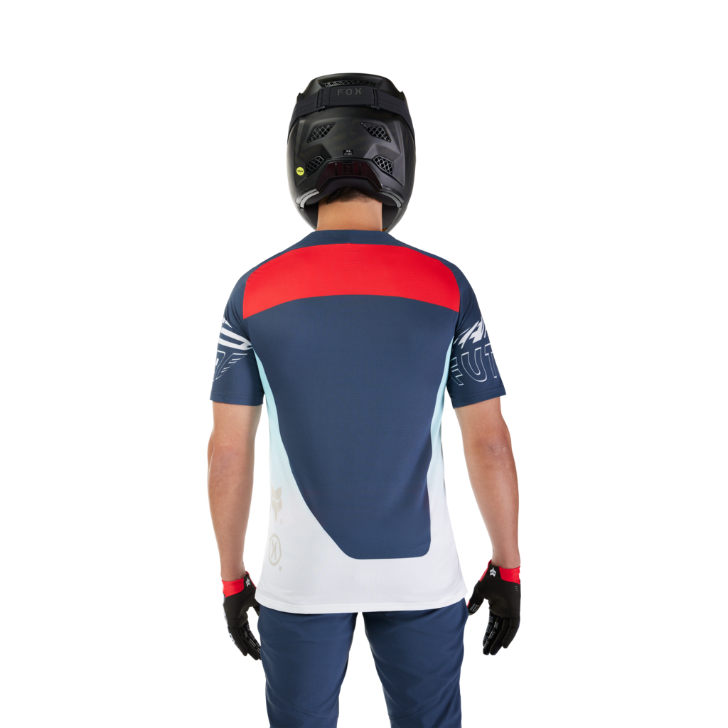 Fox Racing Flexair SS Elevated Trikot kurzarm in BLAU