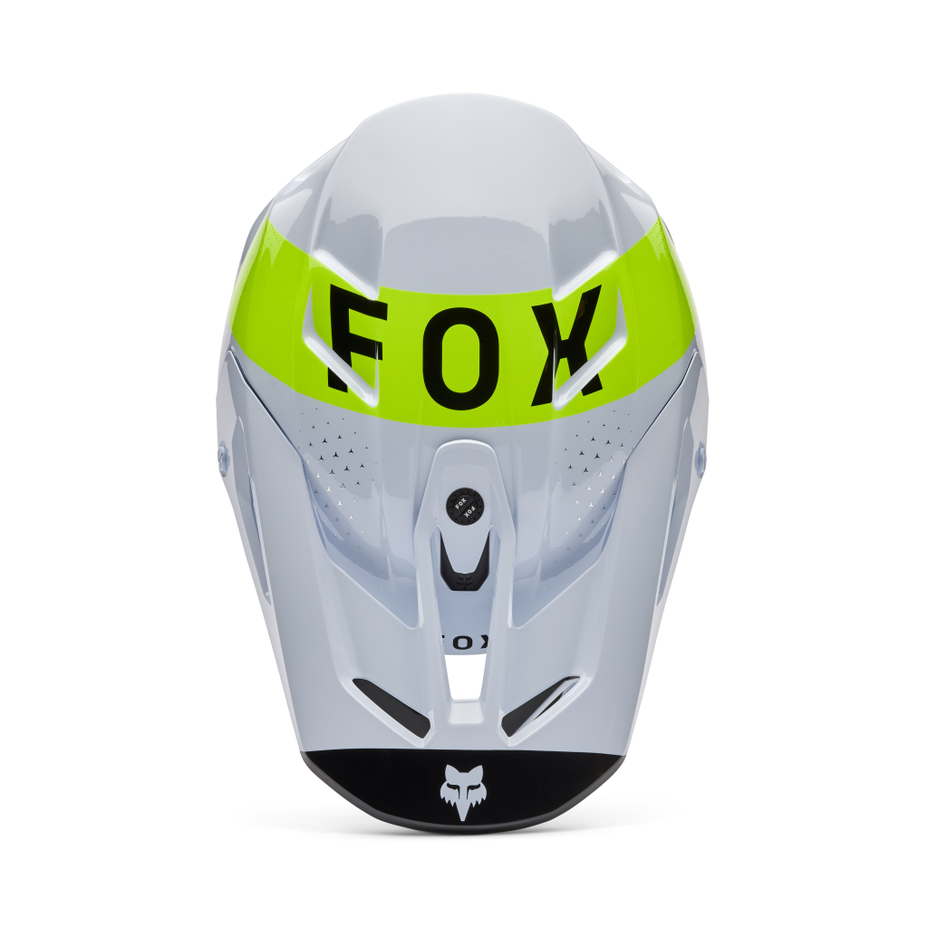 Fox Racing V3 Tine Motocross Helm in WEISS