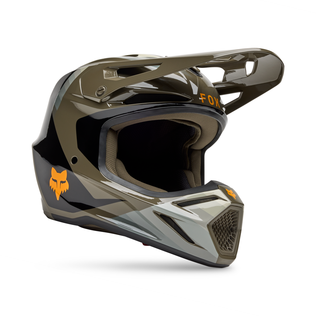 Fox Racing V3 Fade Motocross Helm in BRAUN
