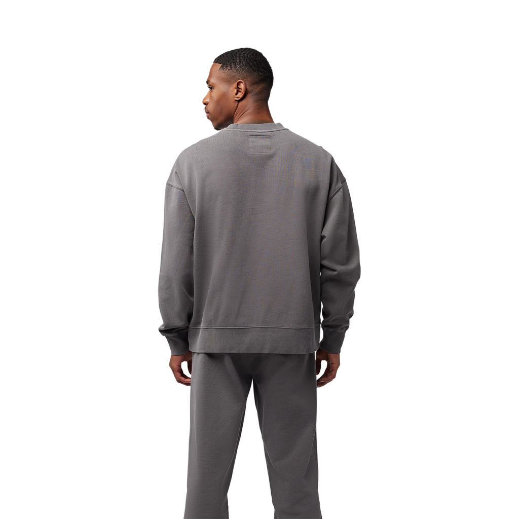 Fox Racing Wordmark Oversized Fleece Crew in GRAU