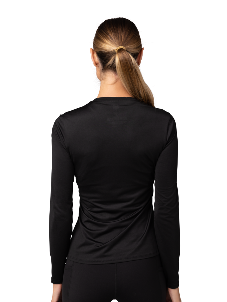 Fox Racing W Tecbase LS Shirt in SCHWARZ