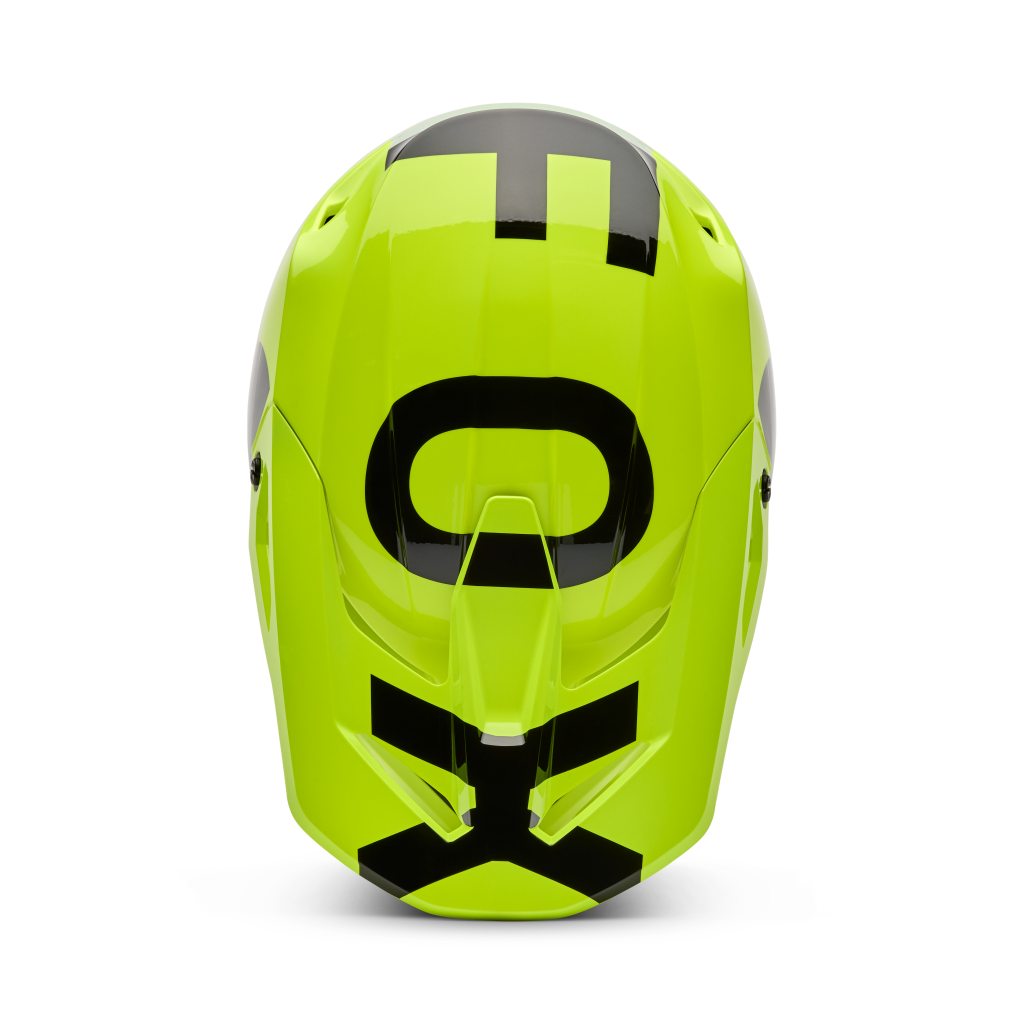 Fox Racing Yth V1 Shield Motocross Helm in GELB