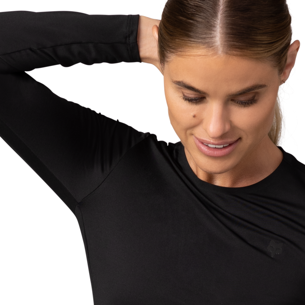 Fox Racing W Tecbase LS Shirt in SCHWARZ