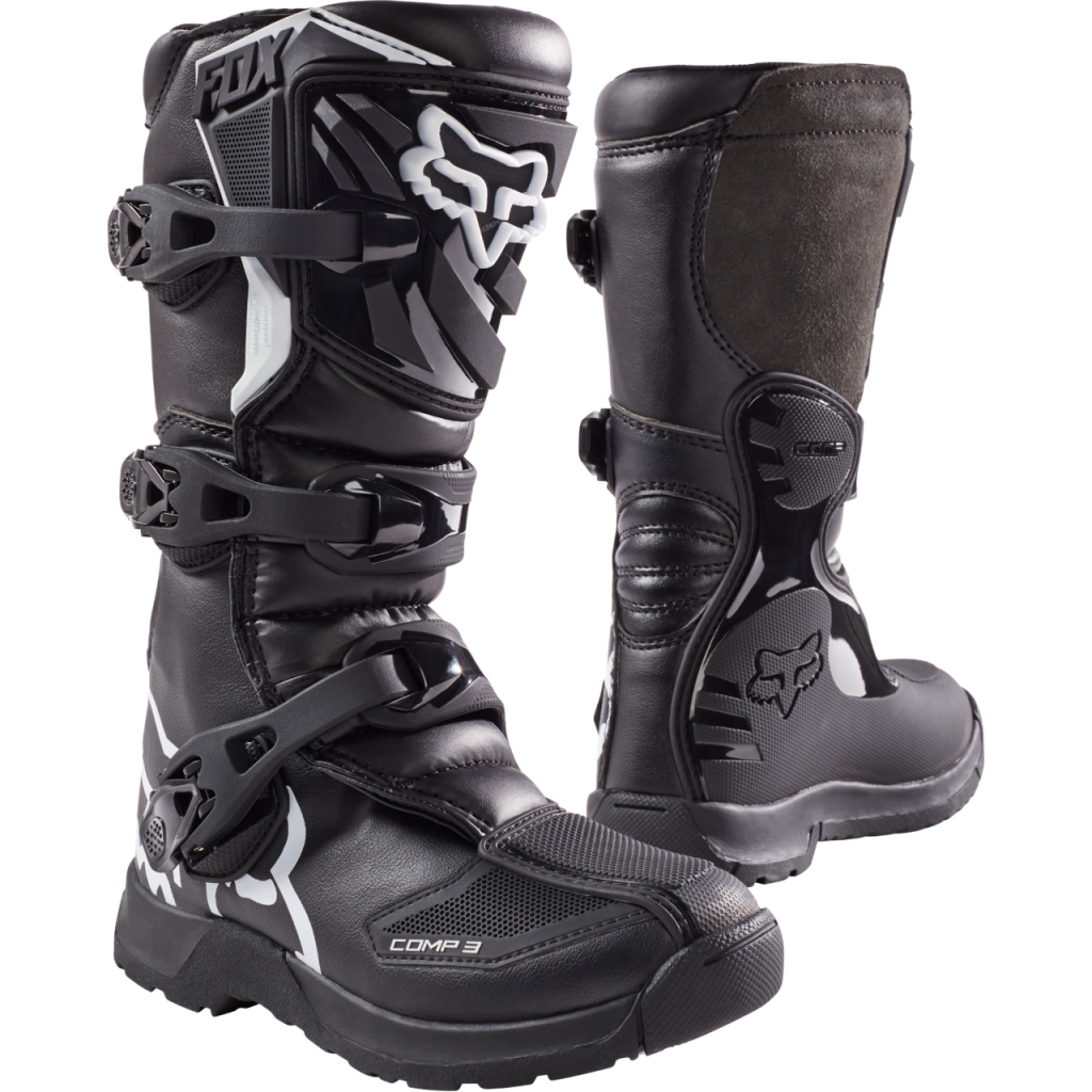 Fox Racing Yth Comp 3Y Motocrossstiefel in SCHWARZ