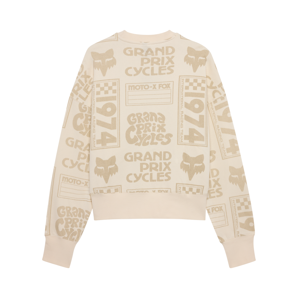 Fox Racing W Circa 74 Oversized Fleece Crew in WEISS