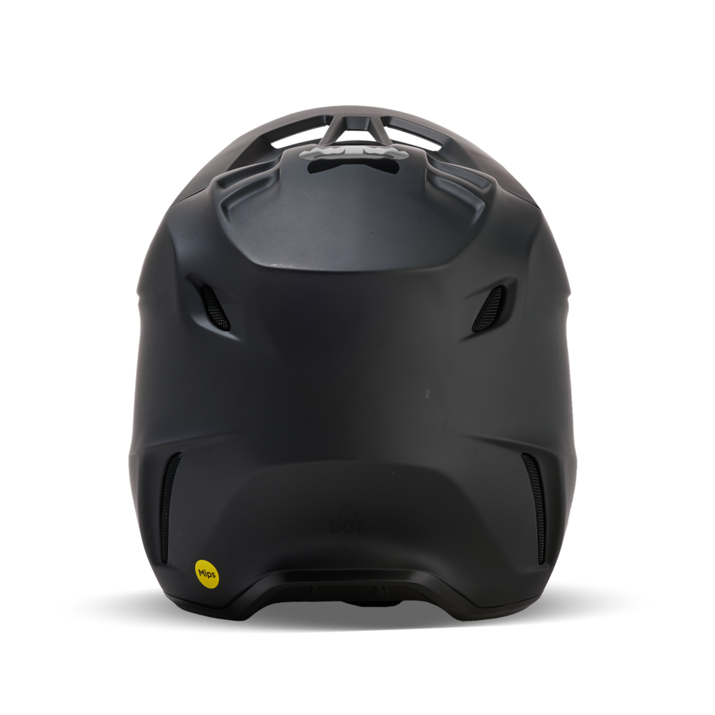 Fox Racing Yth V3 Solid Helmet in SCHWARZ