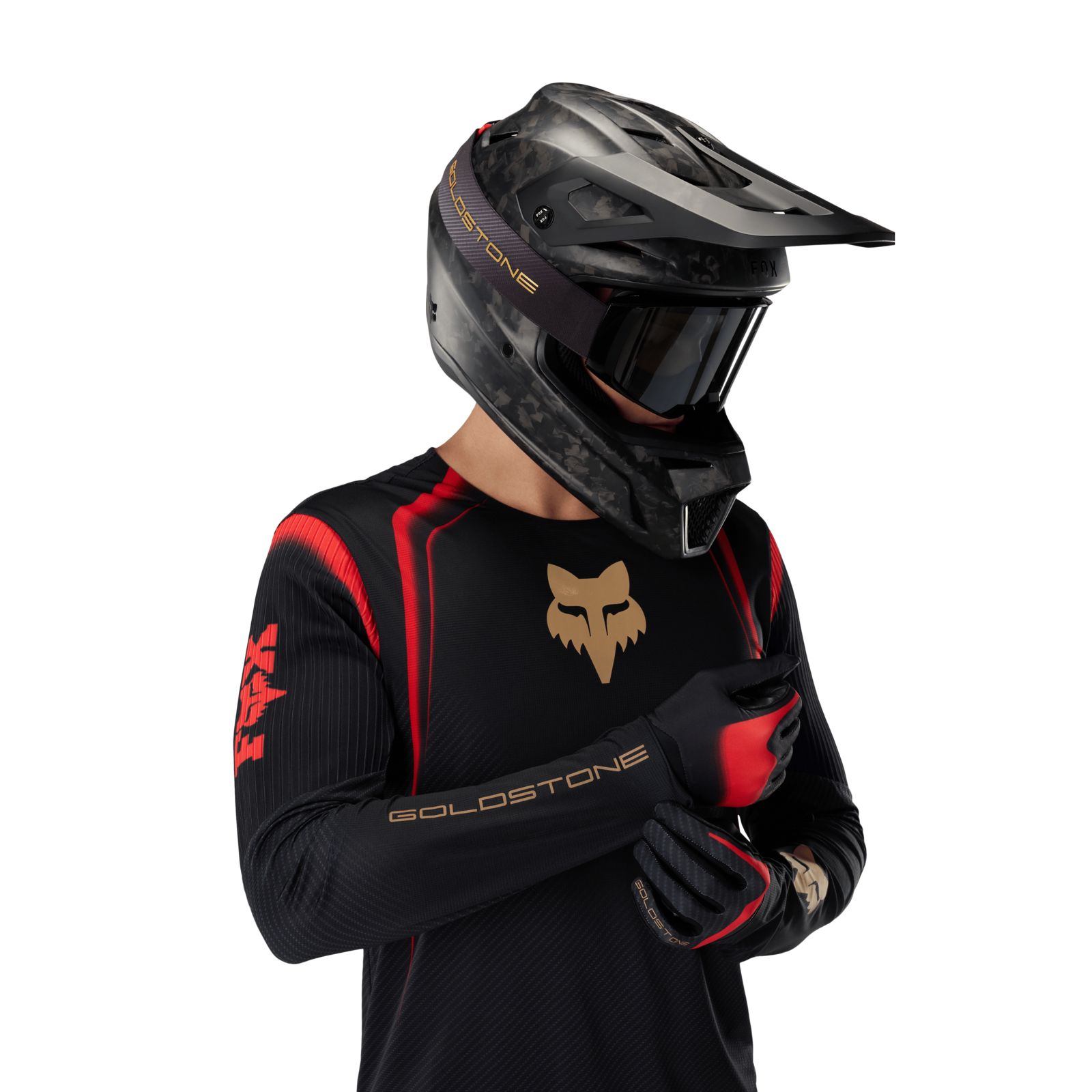 Fox Racing Flexair LS Jersey Goldstone SE in SCHWARZ