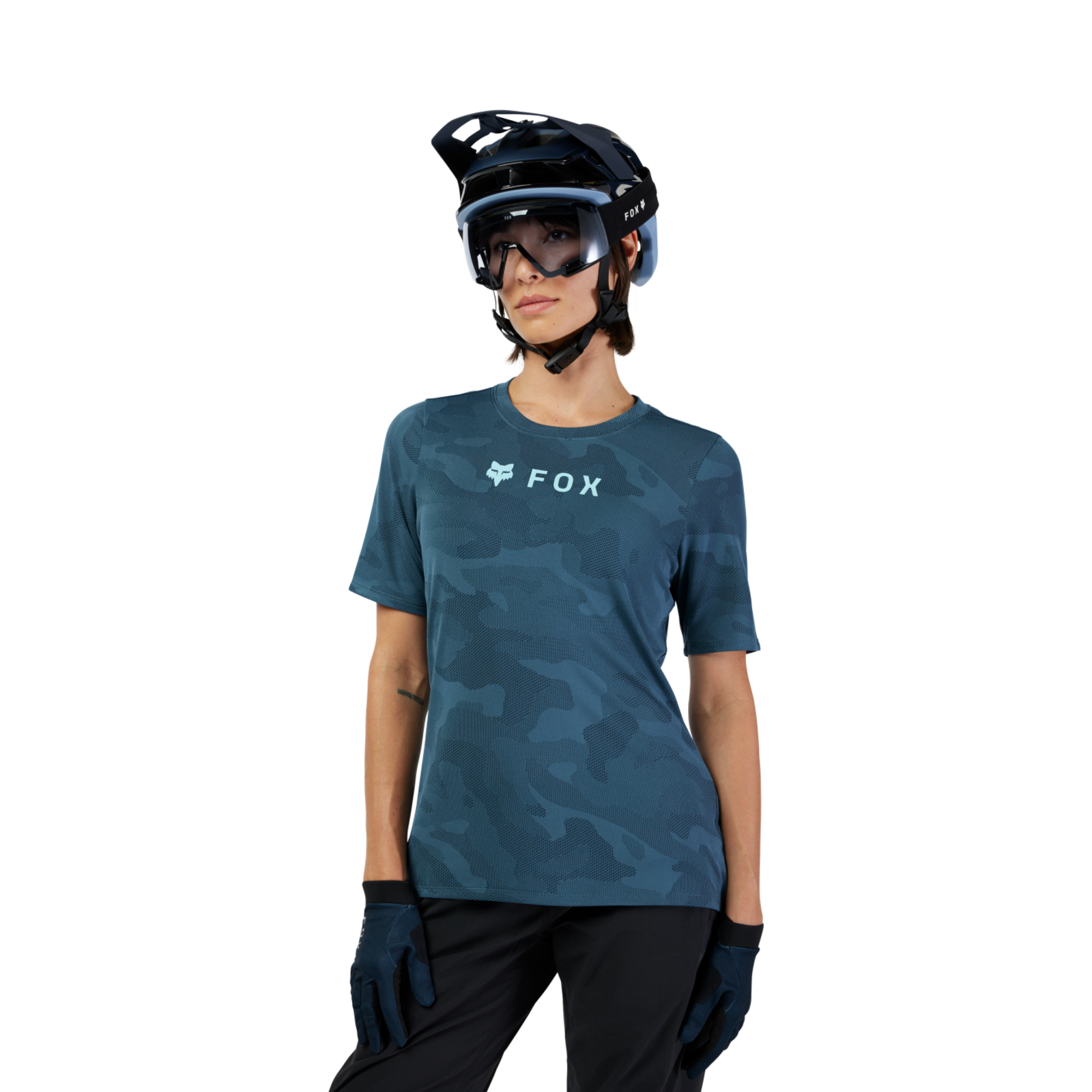 Fox Racing W Ranger Tru Dri SS Trikot kurzarm in BLAU
