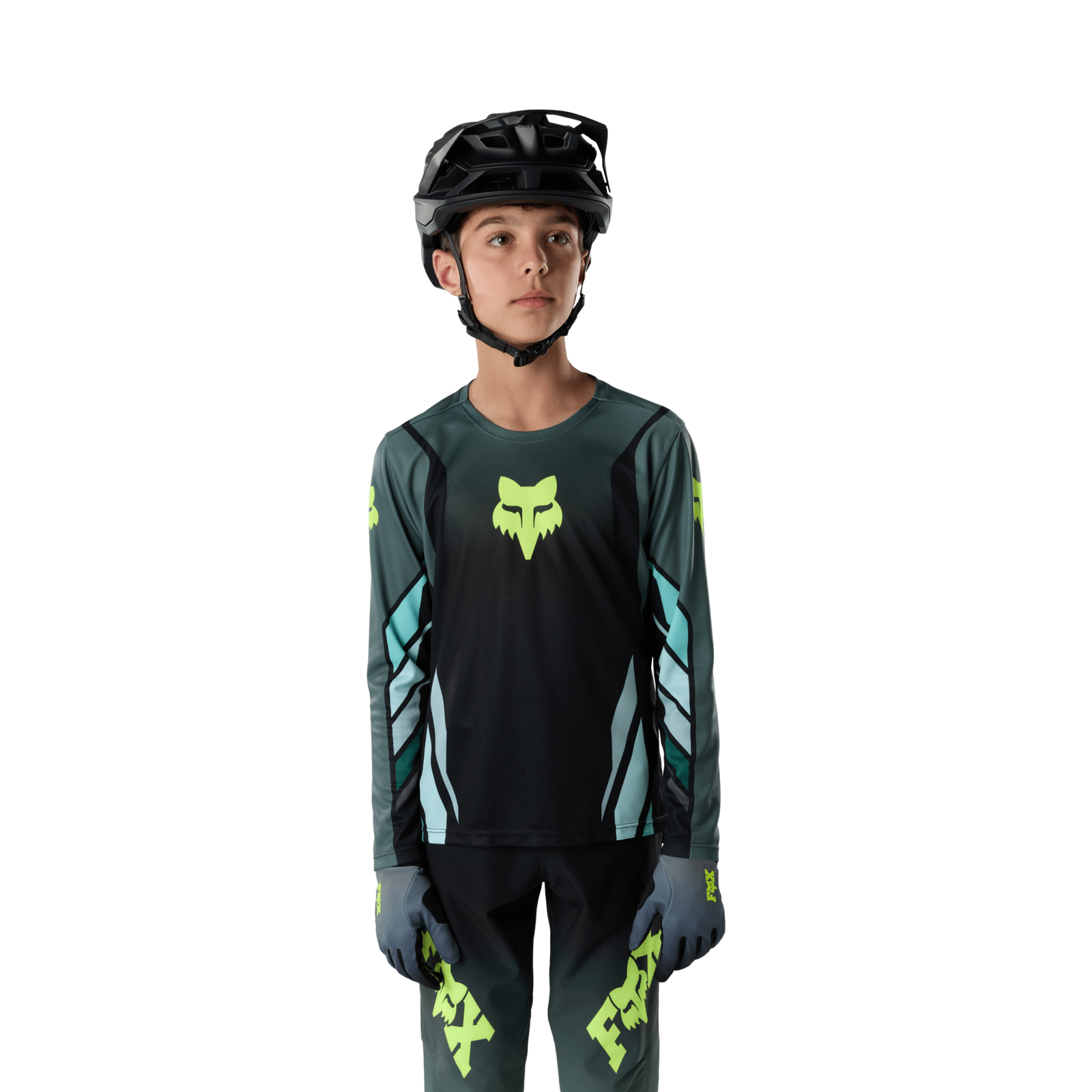 Fox Racing Yth Ranger LS Jersey Foundry in SCHWARZ