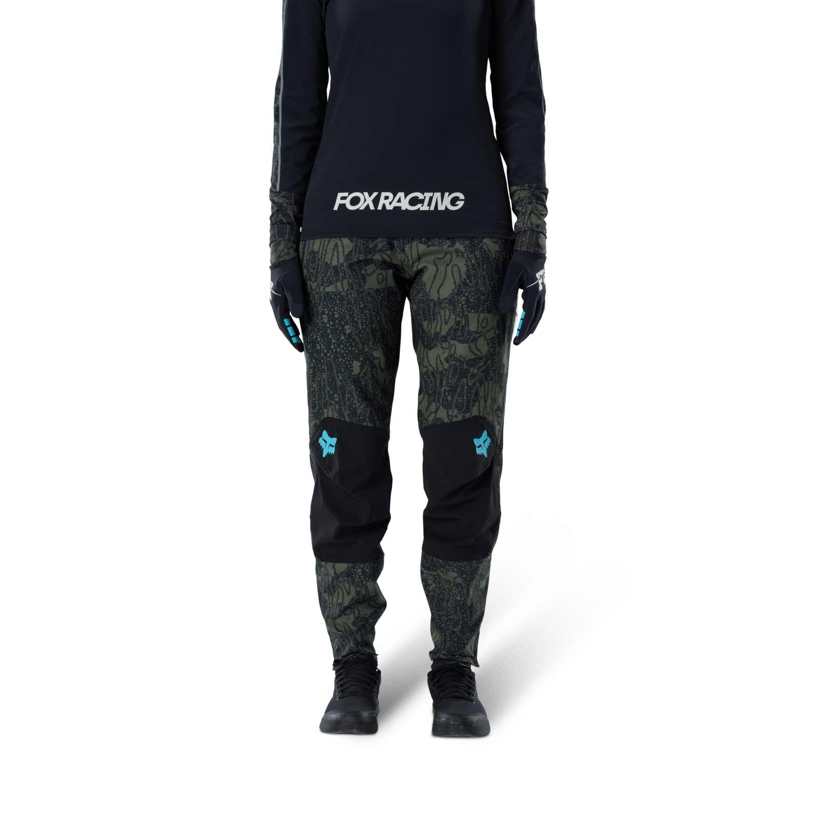 Fox Racing W Defend Fire Pant Lunar in GRÜN