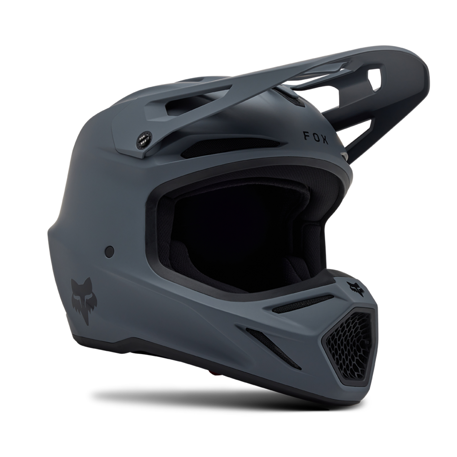 Fox Racing V3 Solid Motocross Helm in GRAU