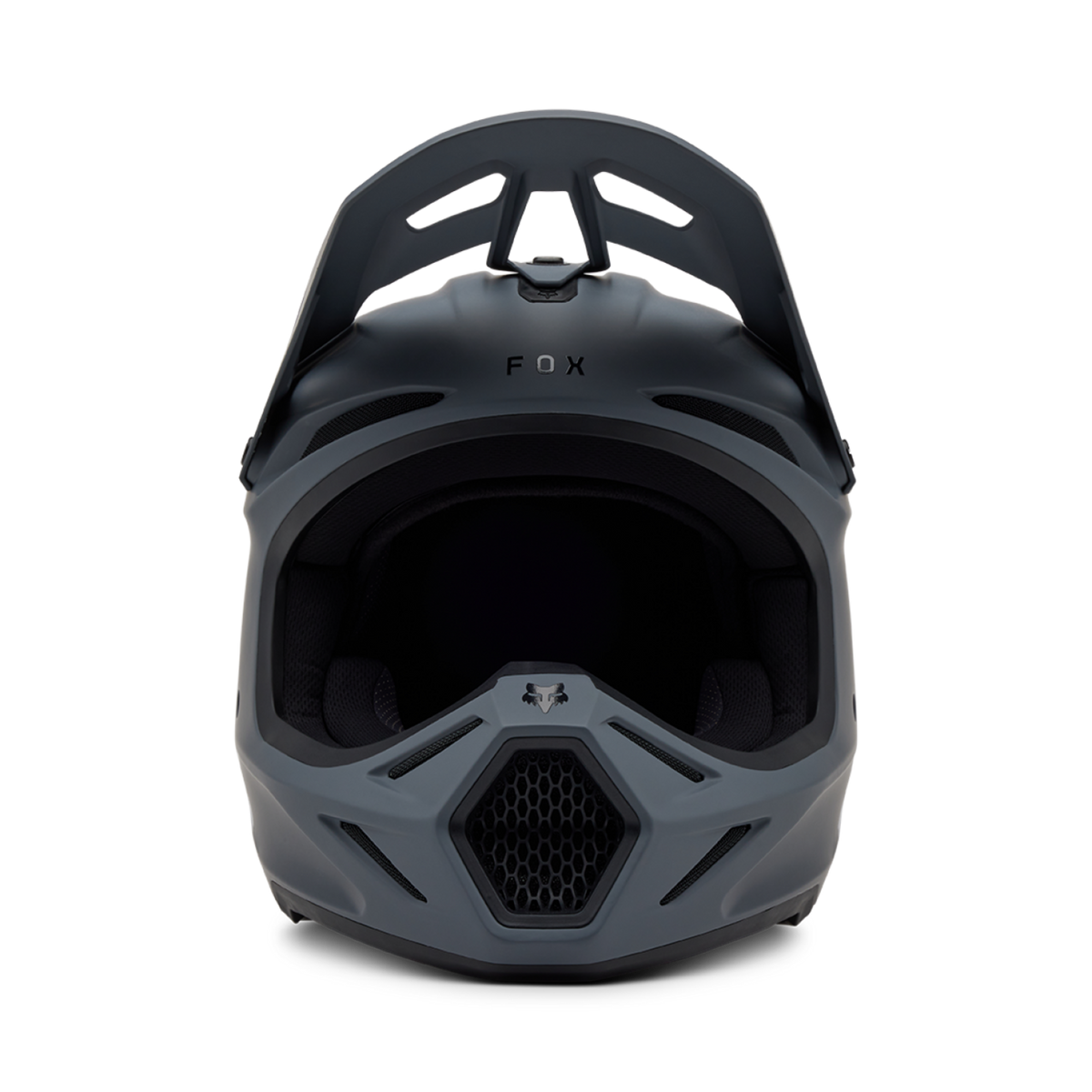 Fox Racing V3 Solid Motocross Helm in GRAU