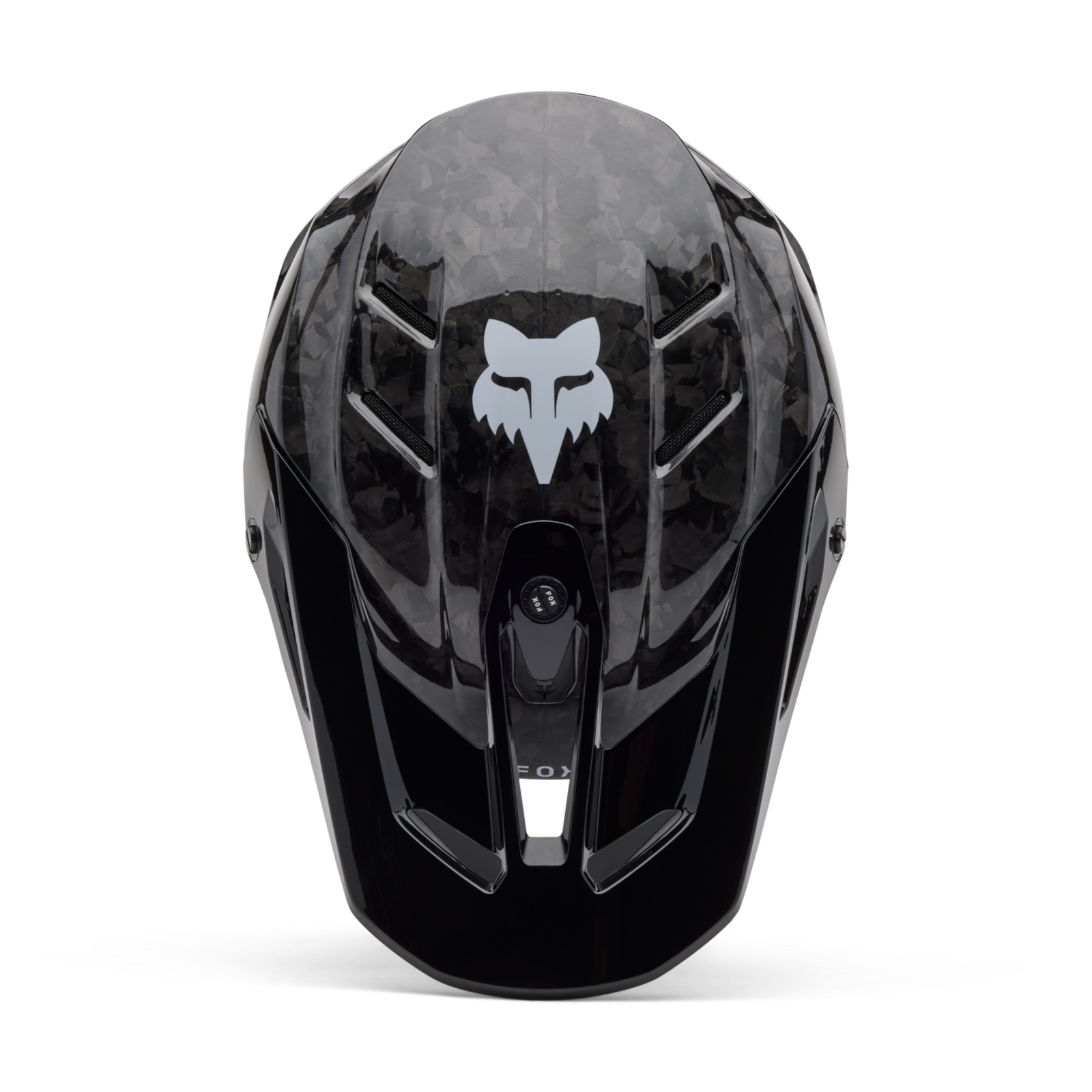 Fox Racing V3 RS Carbon Solid Motocross Helm in SCHWARZ