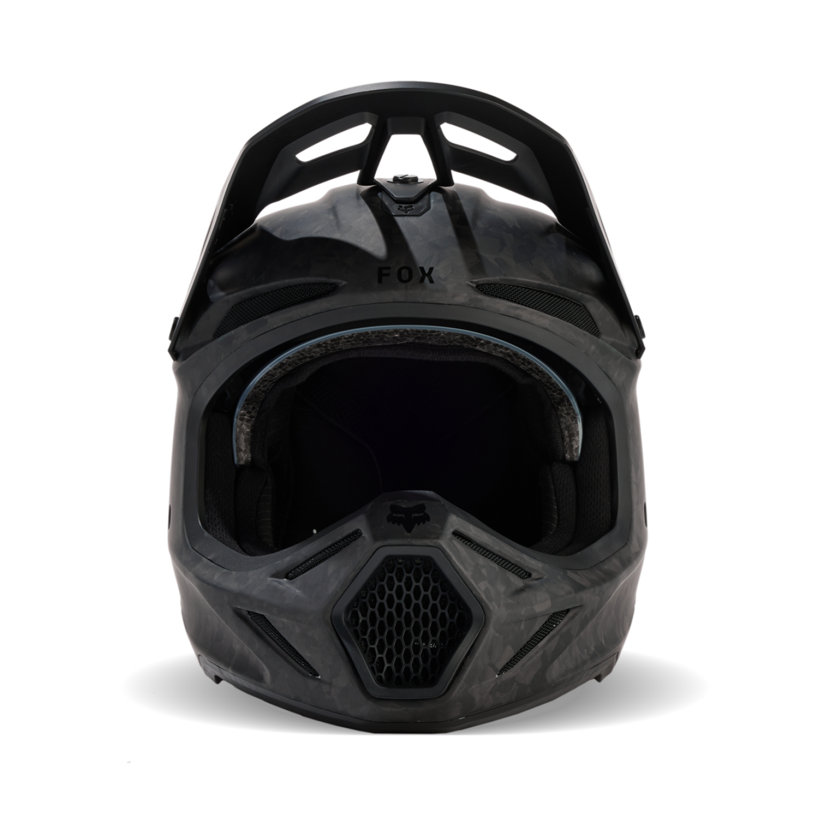 Fox Racing V3 RS Carbon Solid Motocross Helm in SCHWARZ