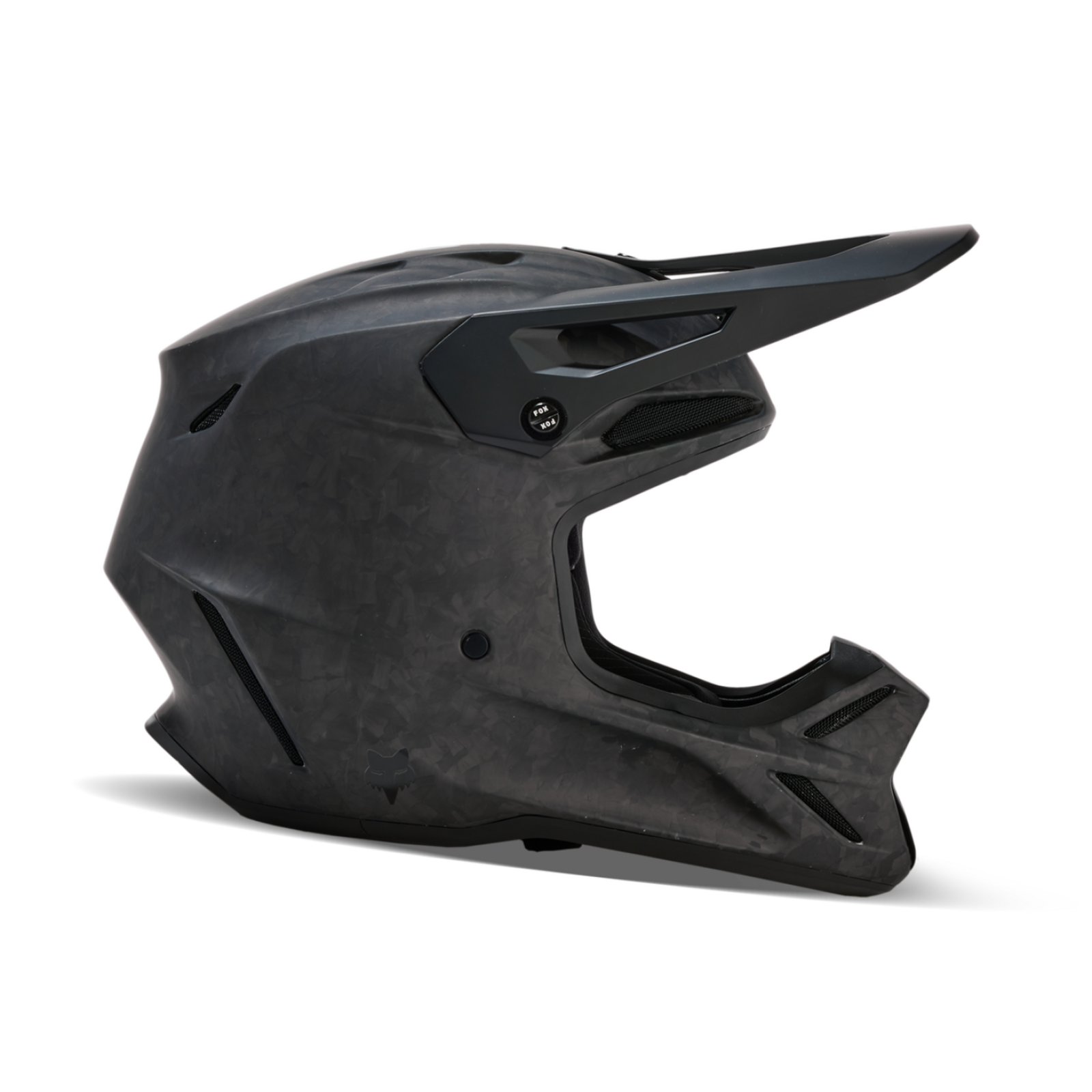 Fox Racing V3 RS Carbon Solid Motocross Helm in SCHWARZ