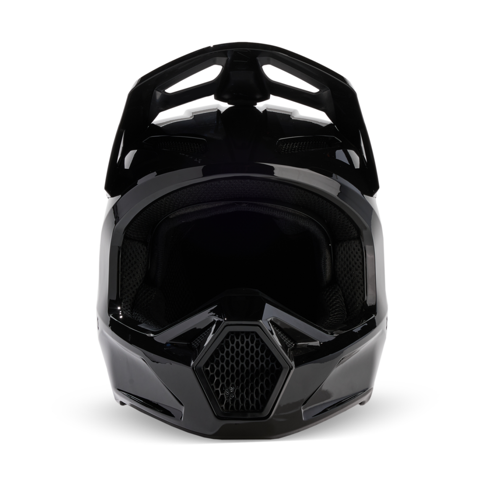 Fox Racing V1 Solid Motocross Helm in SCHWARZ