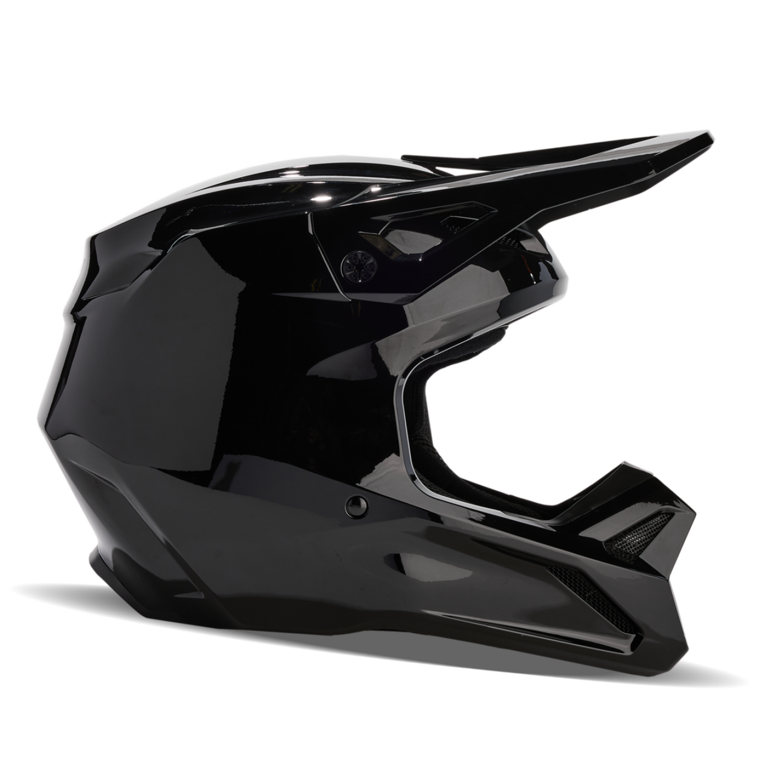 Fox Racing V1 Solid Motocross Helm in SCHWARZ