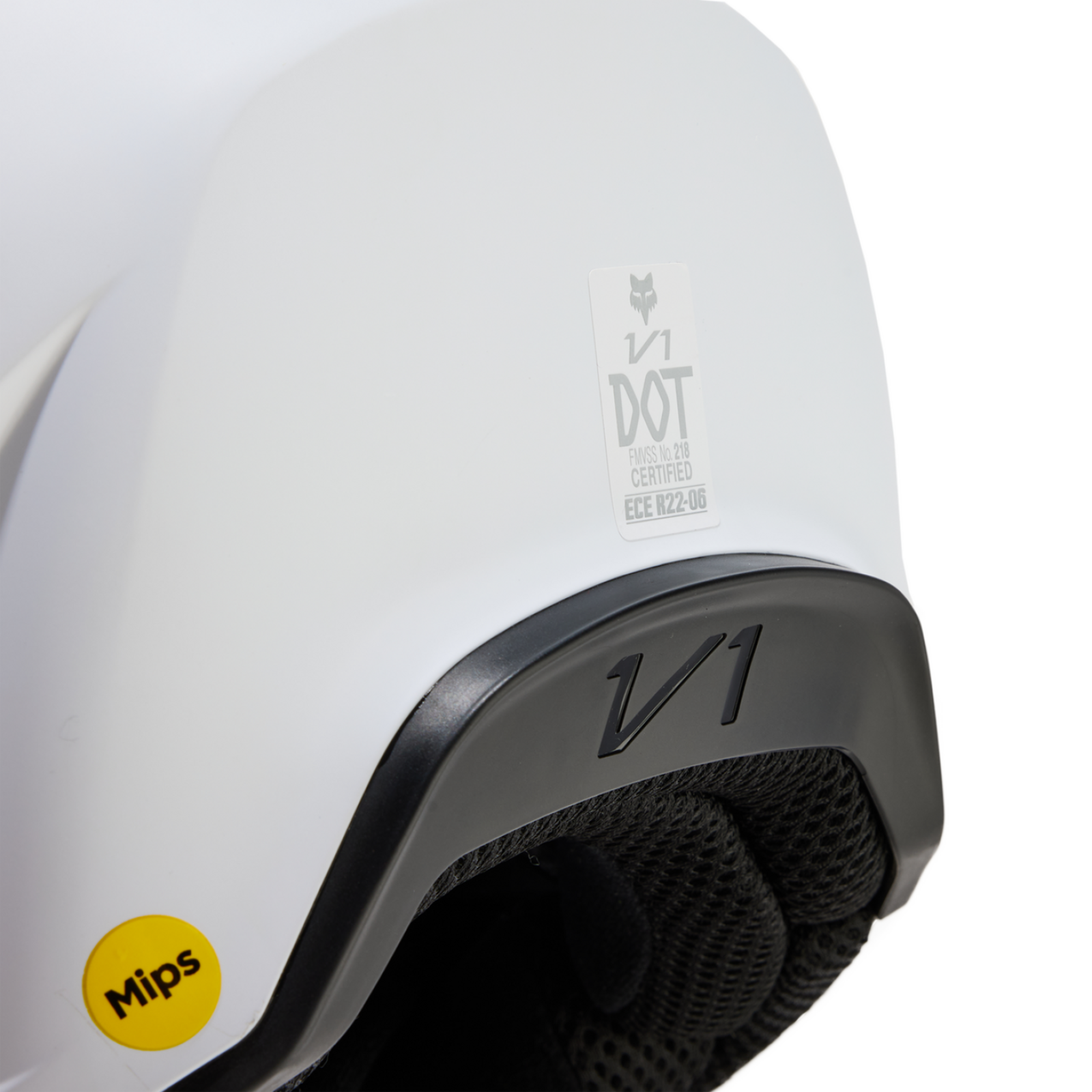 Fox Racing V1 Solid Motocross Helm in WEISS