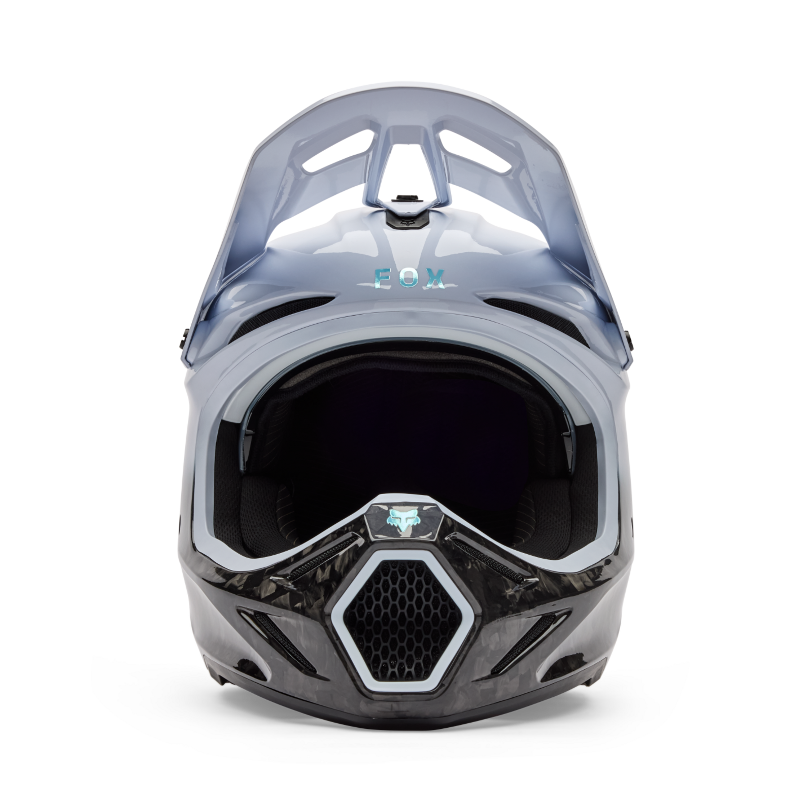 Fox Racing V3 RS Ghost Motocross Helm in WEISS
