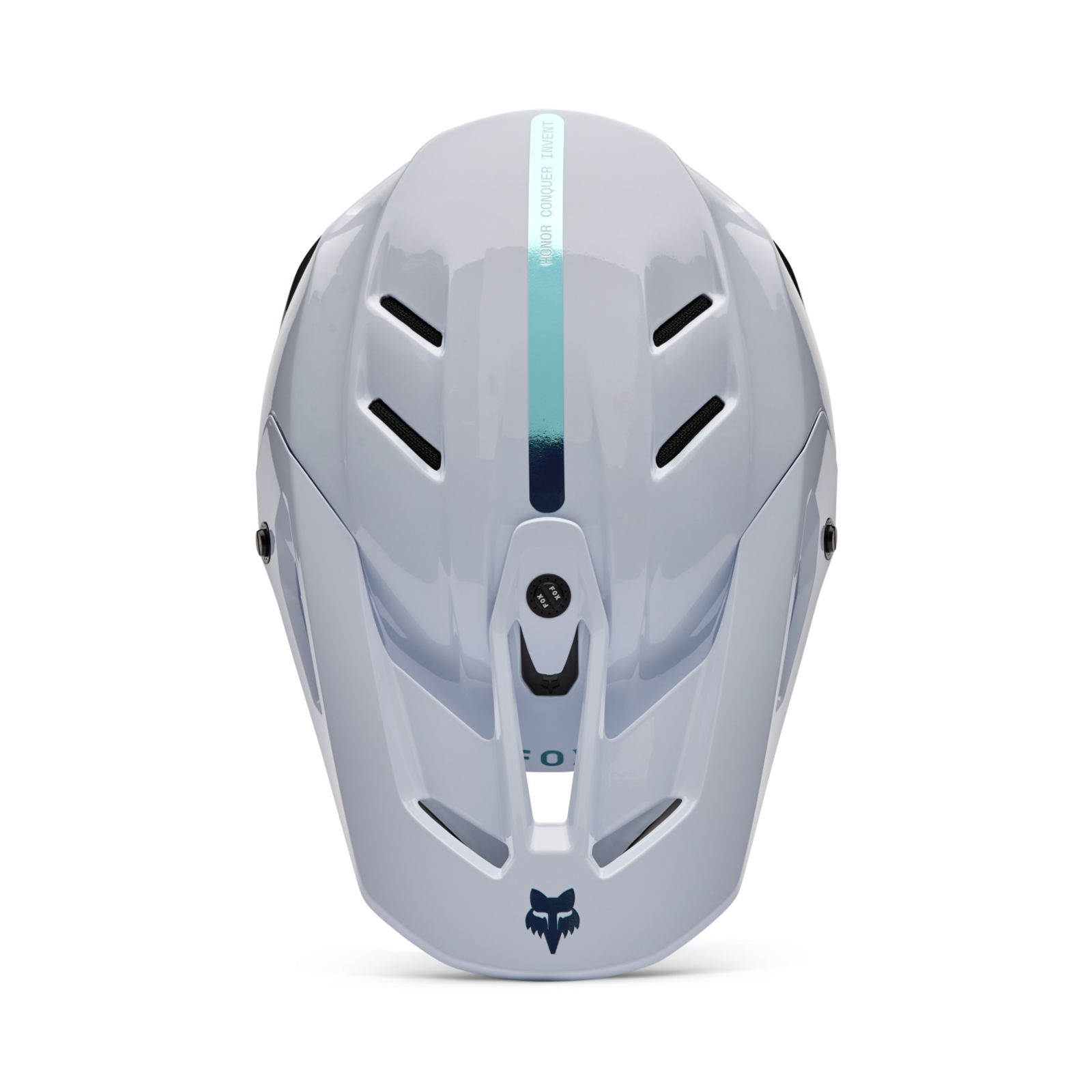 Fox Racing V3 RS Ghost Motocross Helm in WEISS