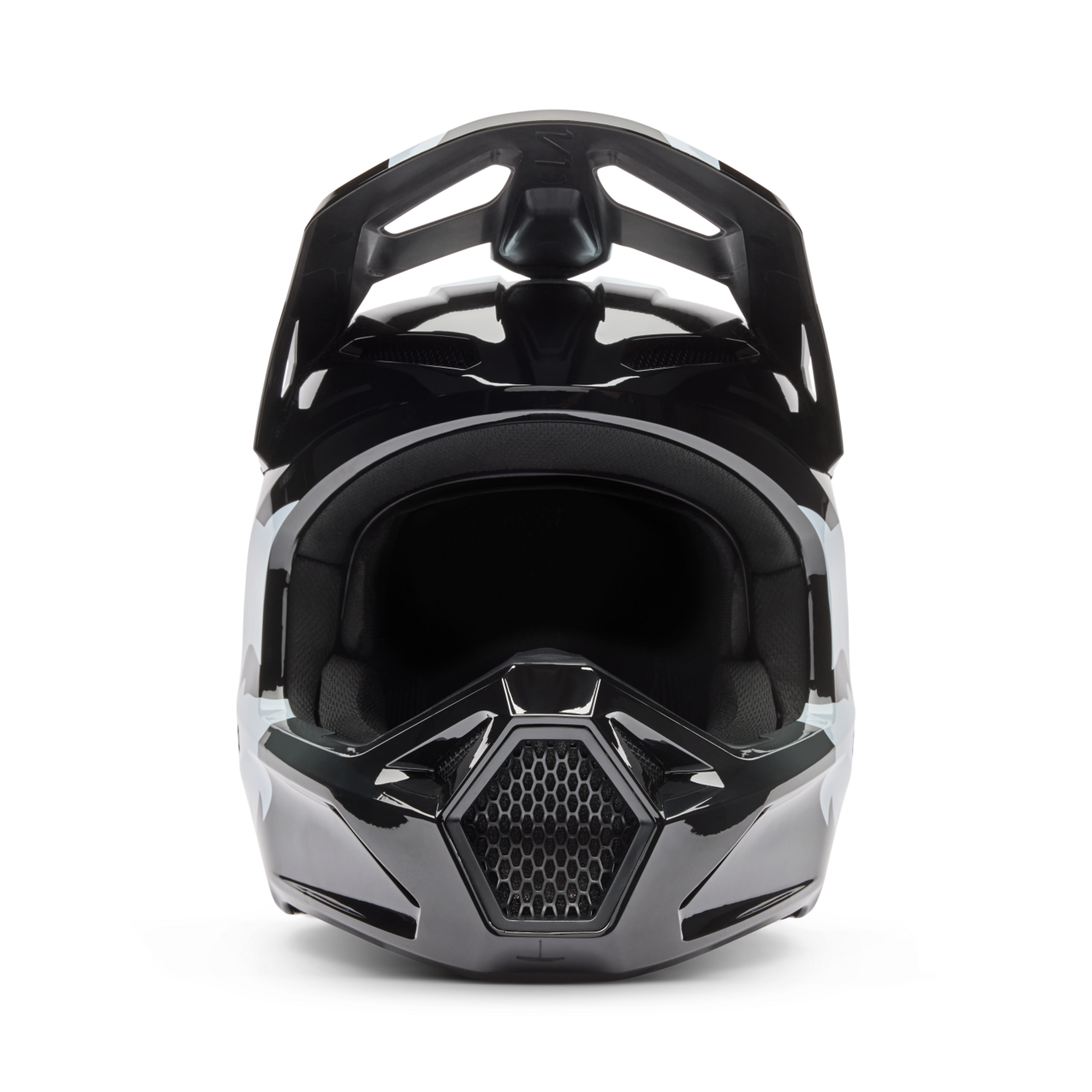 Fox Racing V1 Shield Motocross Helm in SCHWARZ