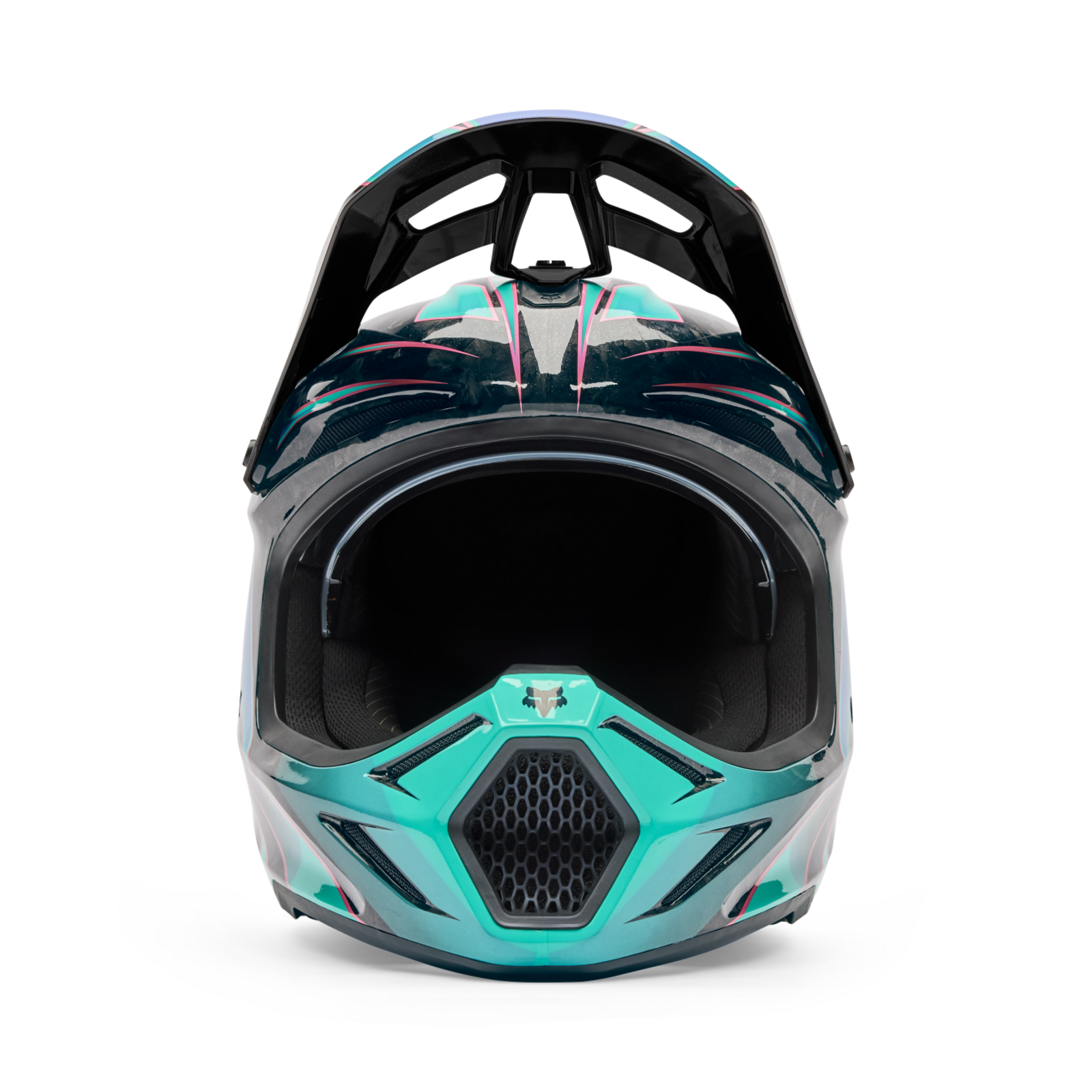 Fox Racing V3 RS Canvas Motocross Helm in BLAU