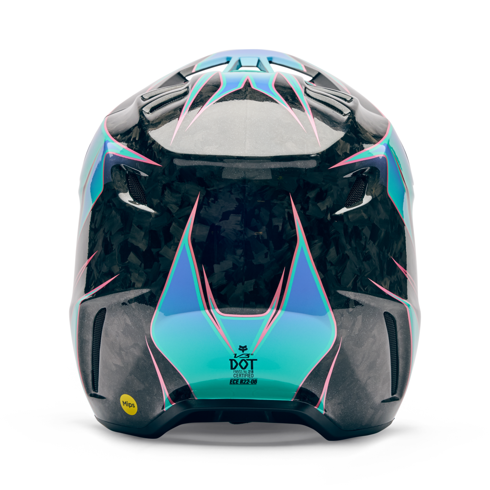 Fox Racing V3 RS Canvas Motocross Helm in BLAU