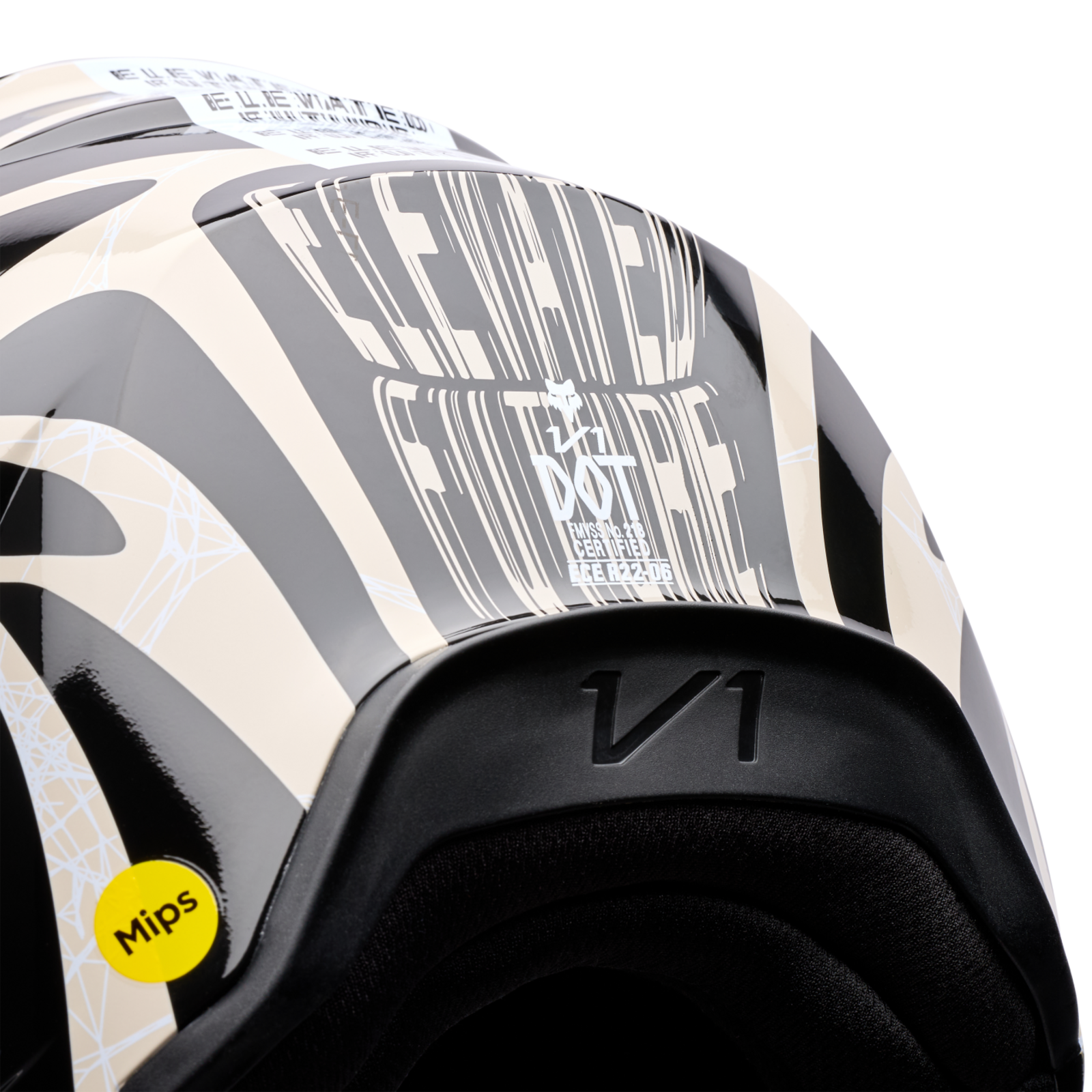 Fox Racing V1 Diffuse SE Motocross Helm in SCHWARZ