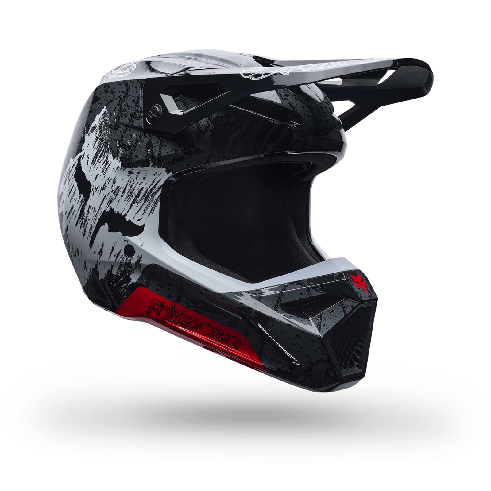 Fox Racing V1 Abyss Helmet in SCHWARZ