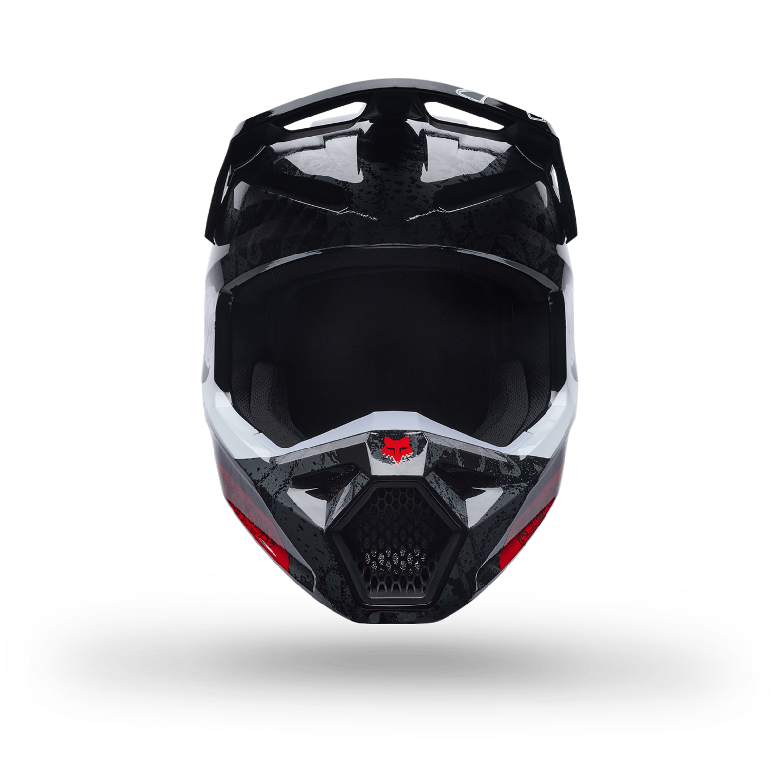 Fox Racing V1 Abyss Helmet in SCHWARZ