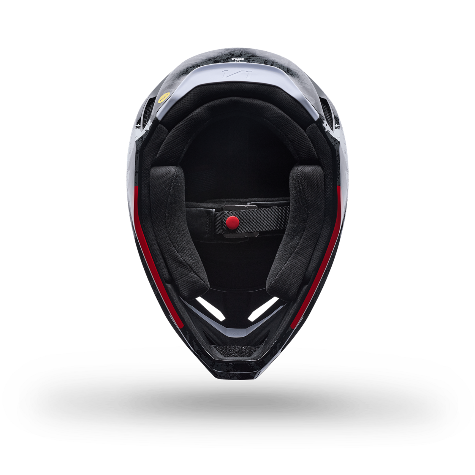 Fox Racing V1 Abyss Helmet in SCHWARZ