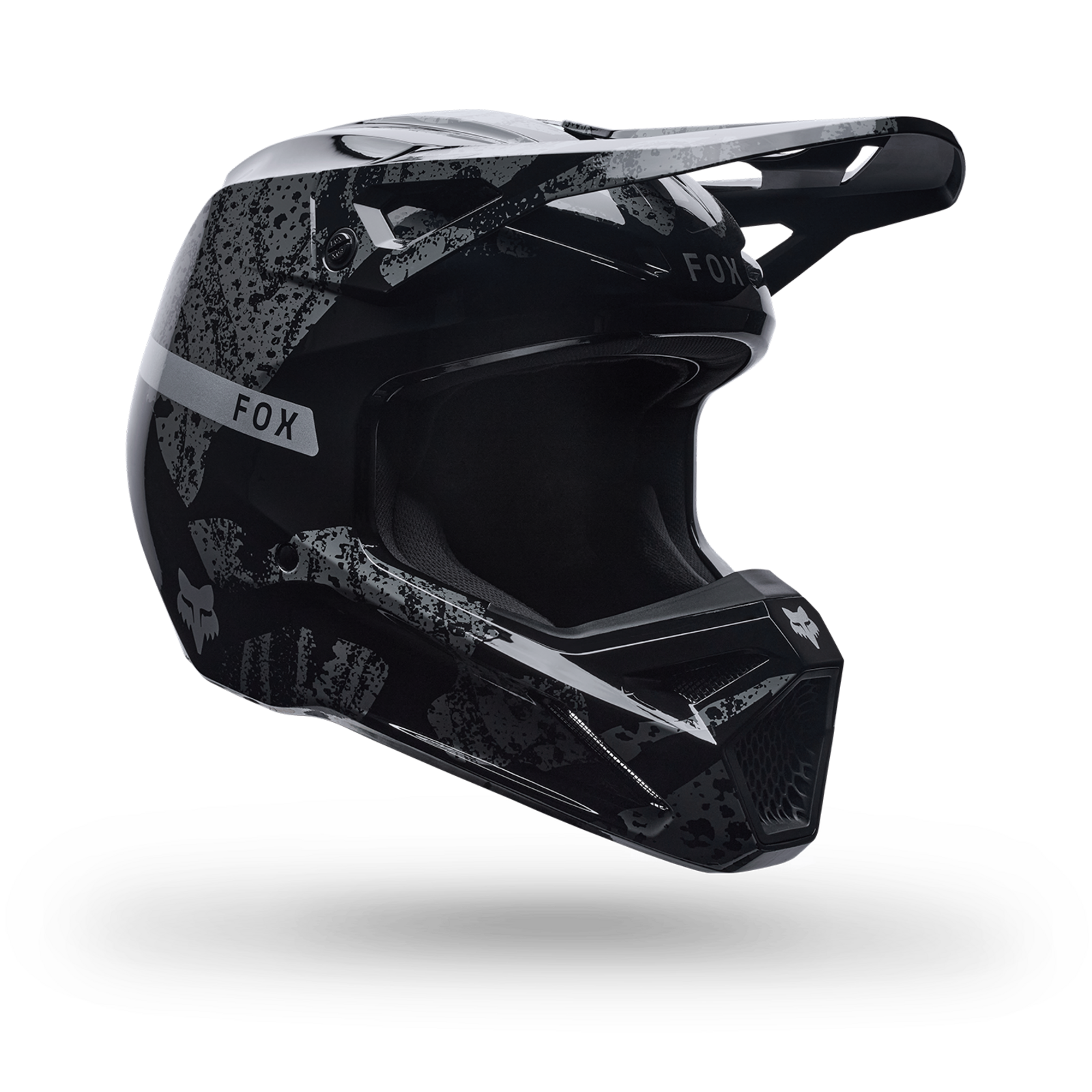 Fox Racing V1 Bnkr Helmet in SCHWARZ