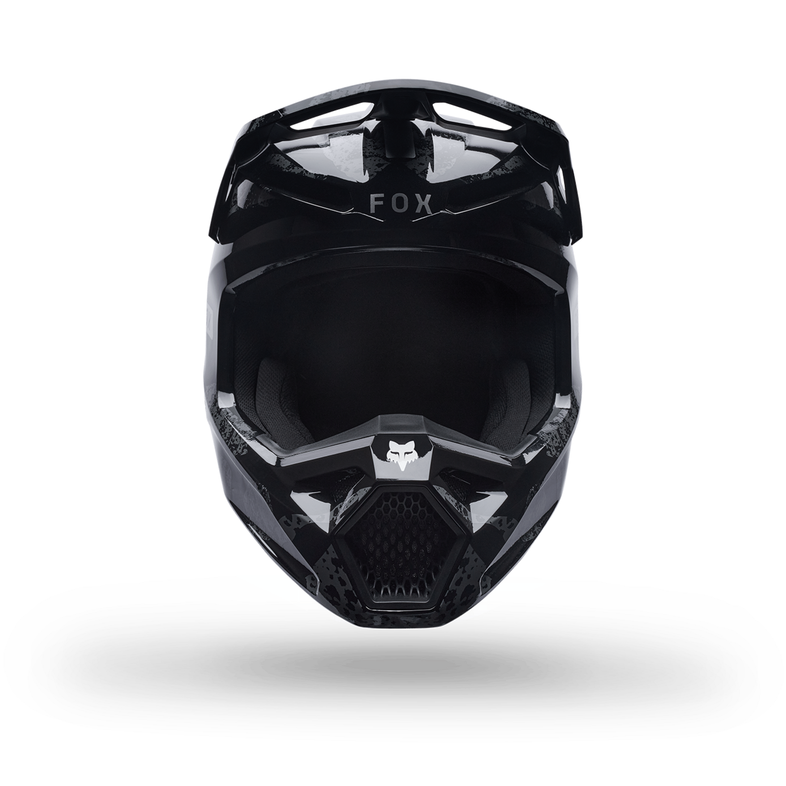 Fox Racing V1 Bnkr Helmet in SCHWARZ