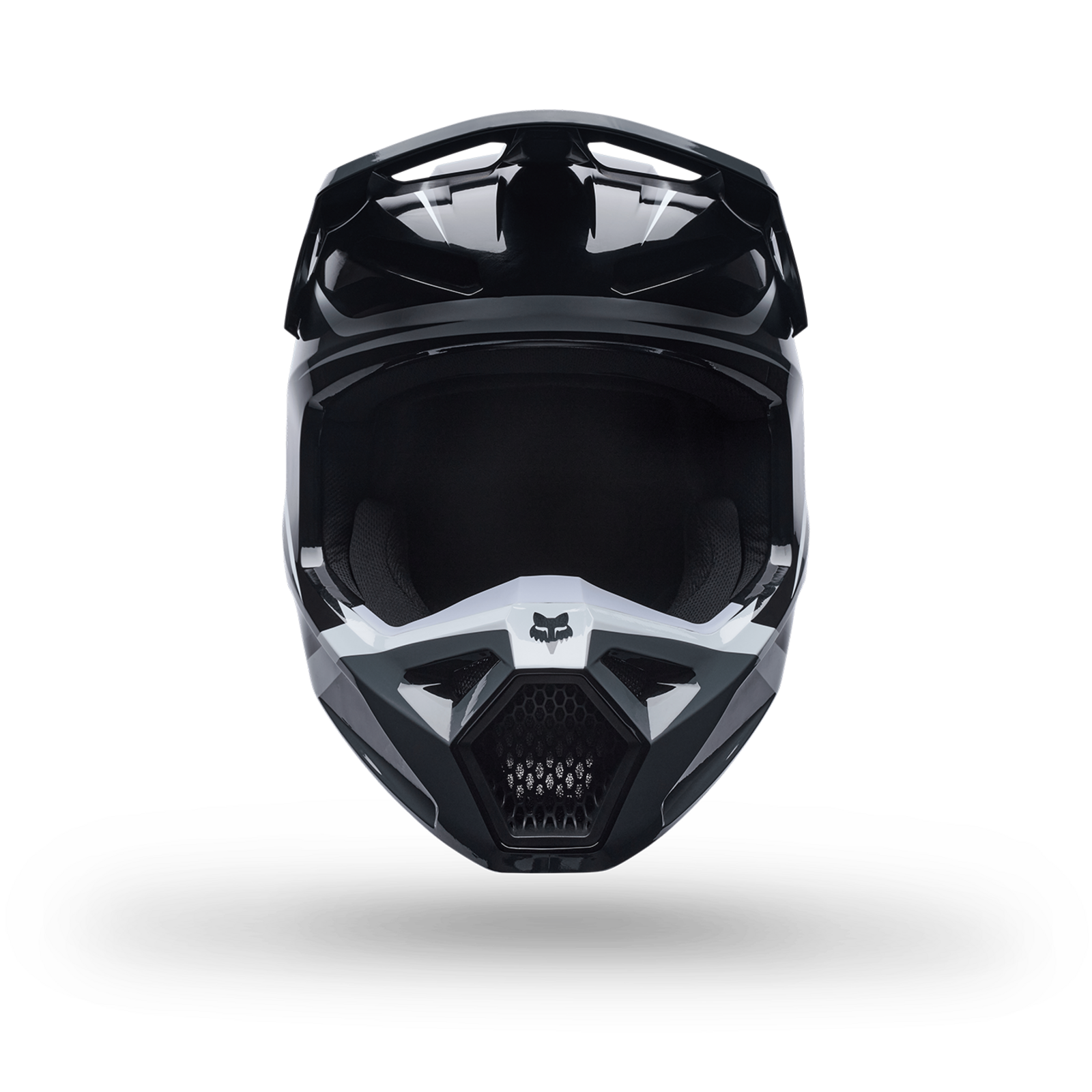Fox Racing V1 Frame Helmet in SCHWARZ