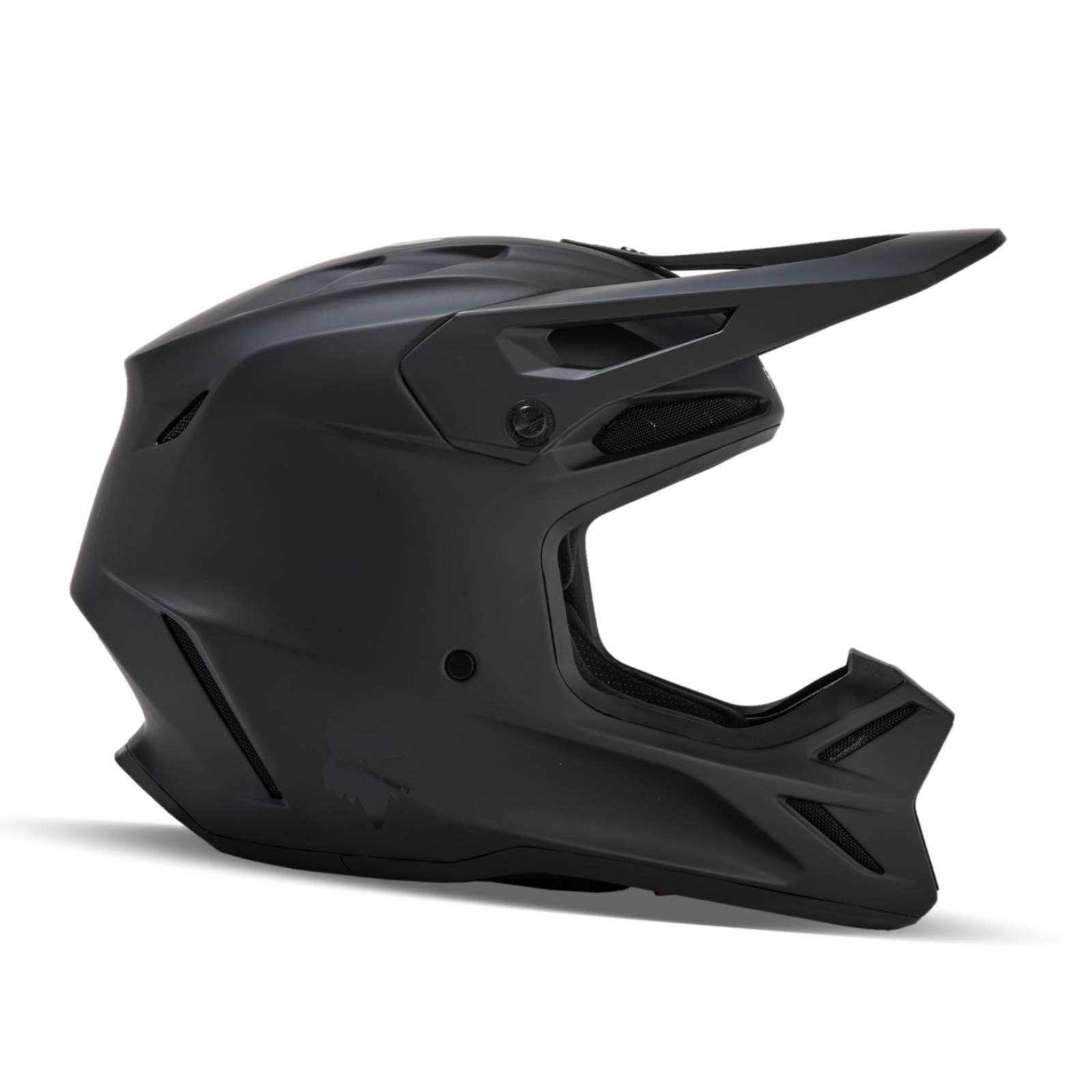 Fox Racing Yth V3 Solid Motocross Helm in SCHWARZ