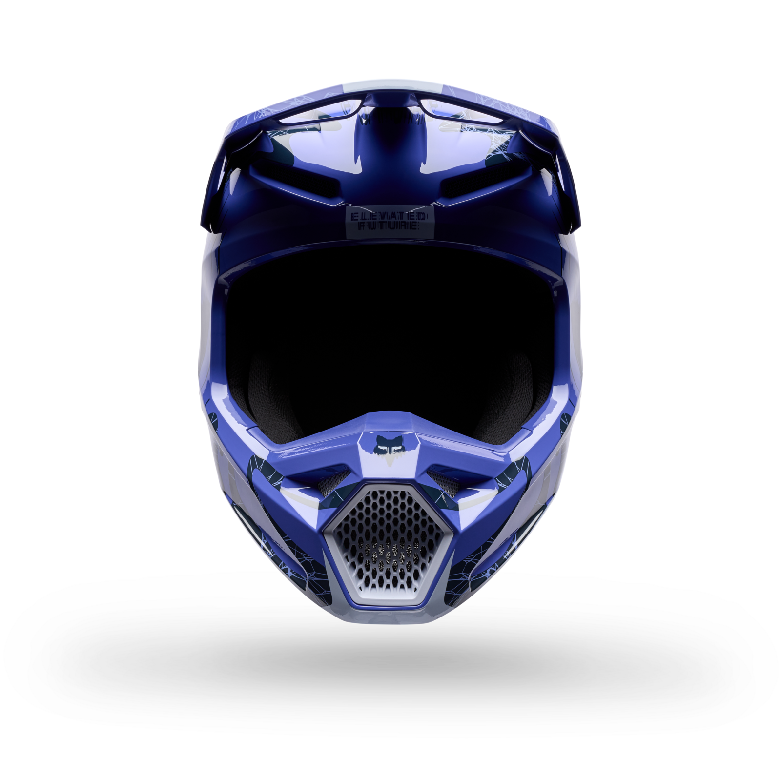 Fox Racing Yth V1 Diffuse SE Motocross Helm in BLAU