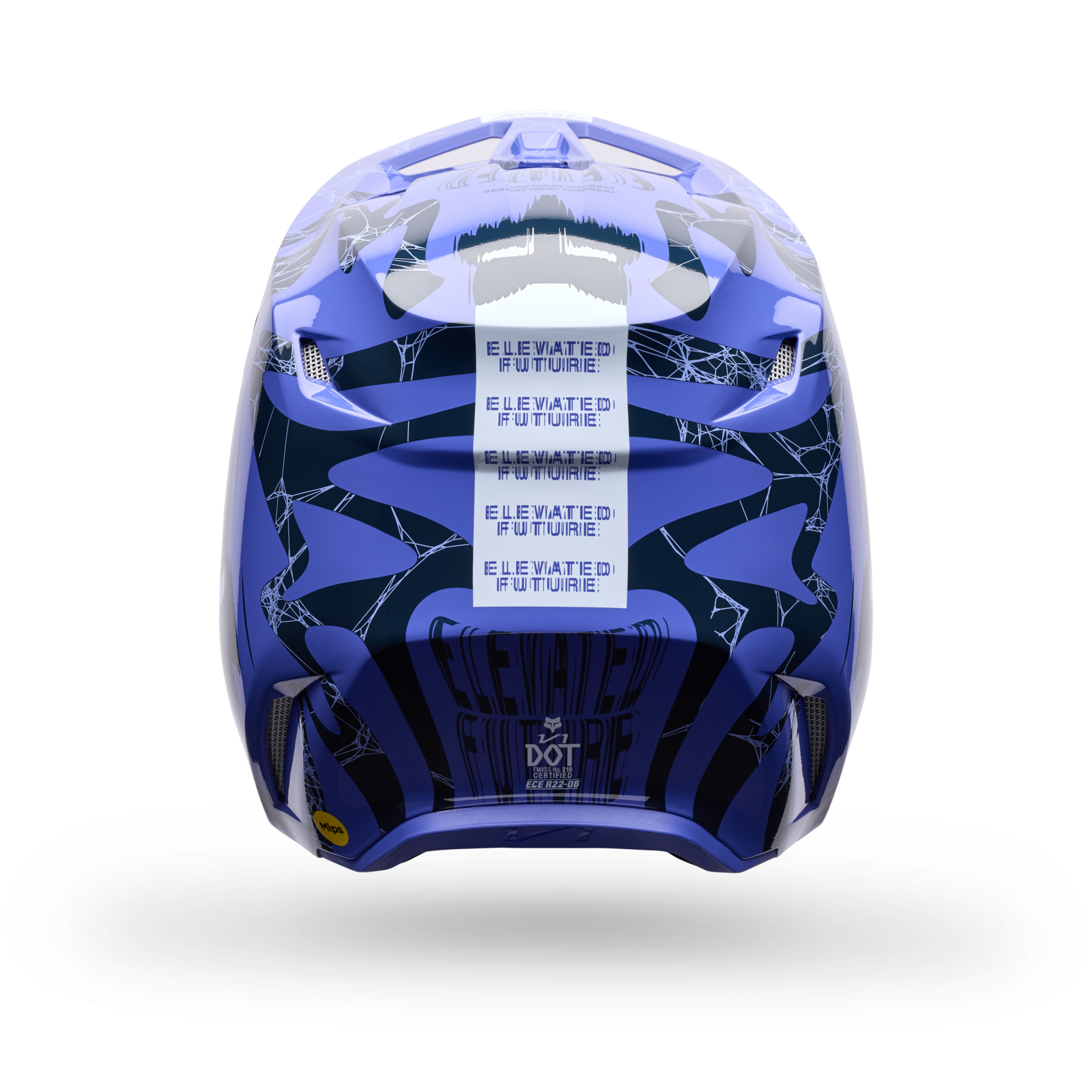Fox Racing Yth V1 Diffuse SE Motocross Helm in BLAU