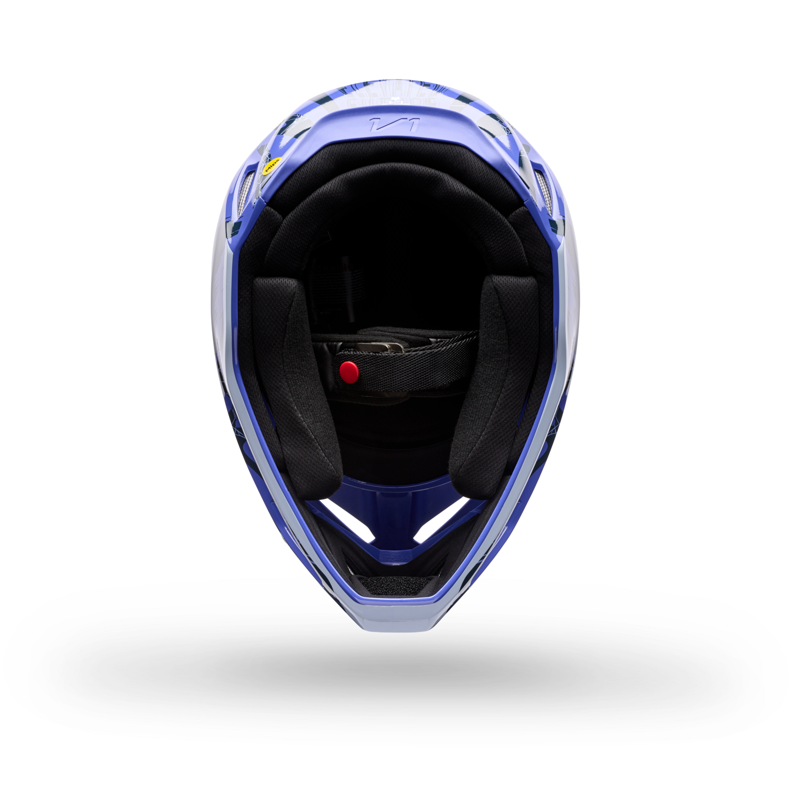 Fox Racing Yth V1 Diffuse SE Motocross Helm in BLAU