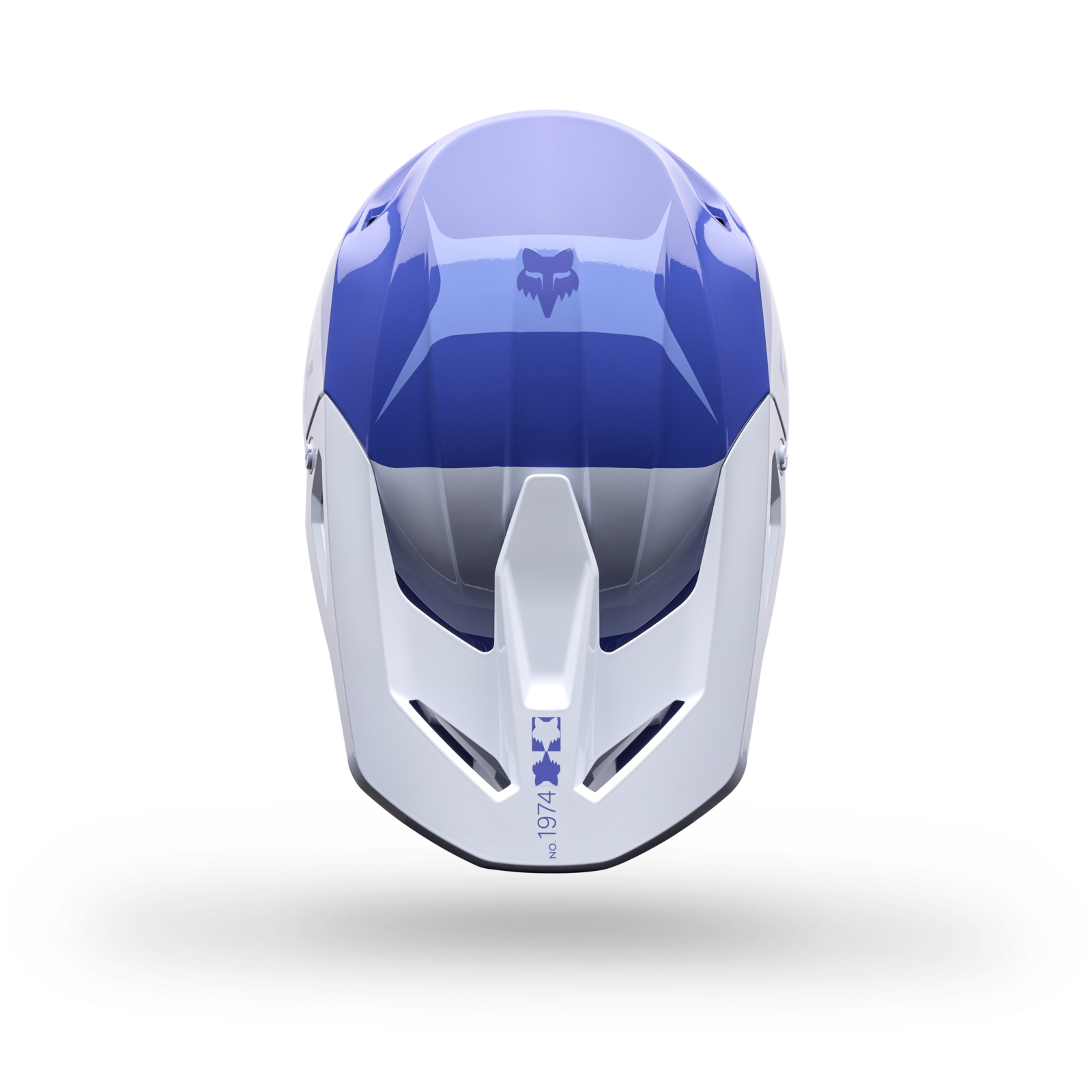 Fox Racing Yth V1 Noble Motocross Helm in BLAU