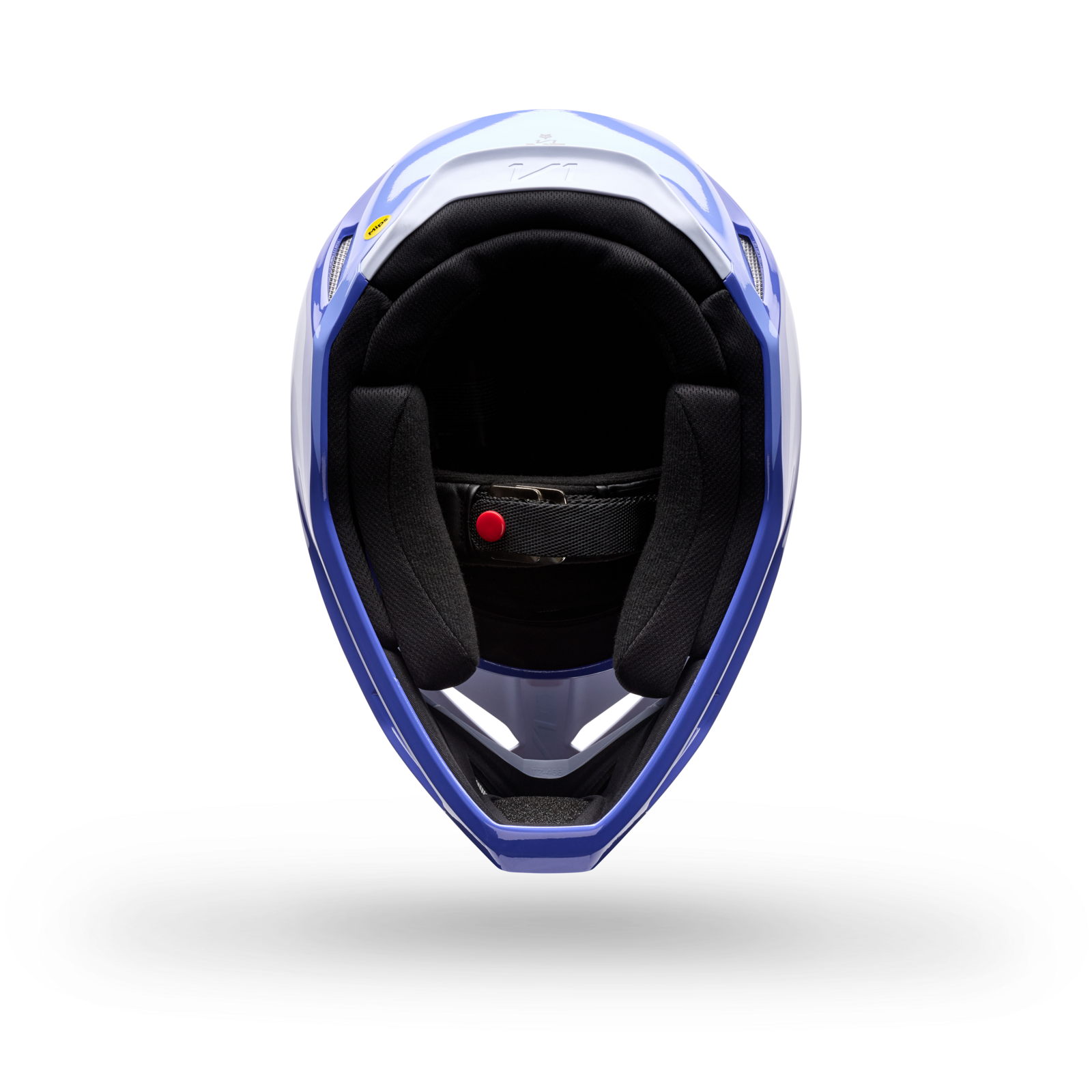 Fox Racing Yth V1 Noble Motocross Helm in BLAU