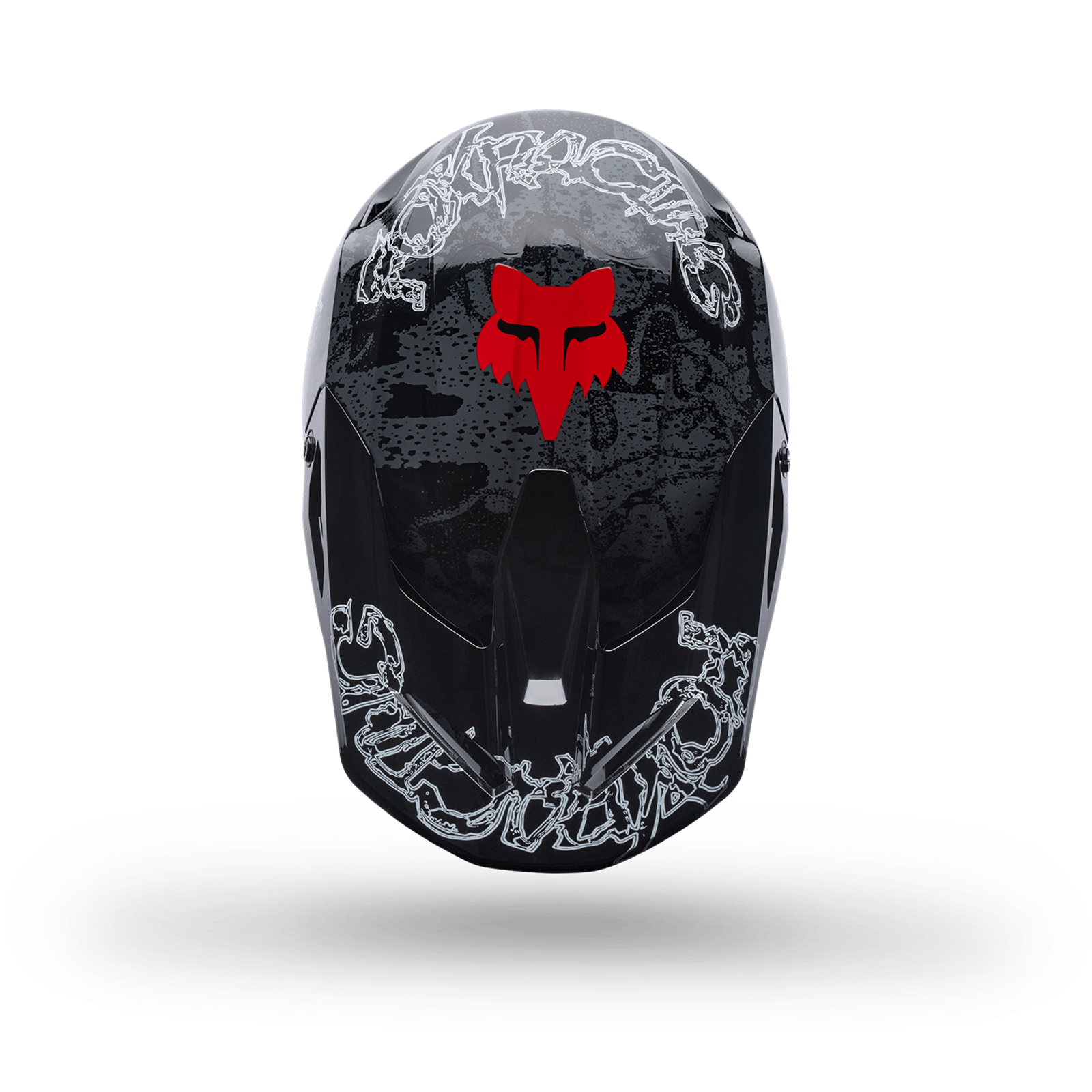 Fox Racing Yth V1 Abyss Helmet in SCHWARZ
