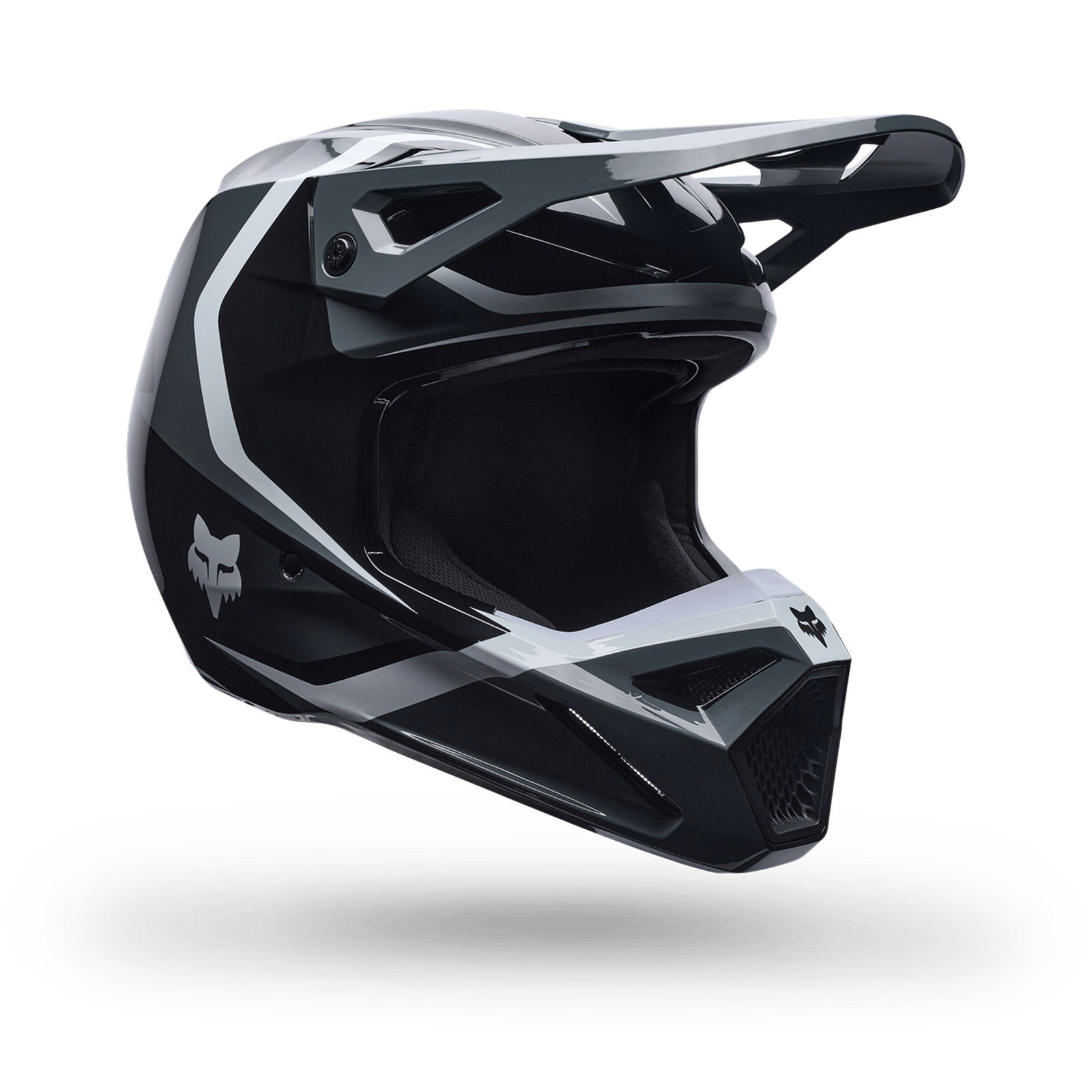 Fox Racing Yth V1 Frame Helmet in SCHWARZ