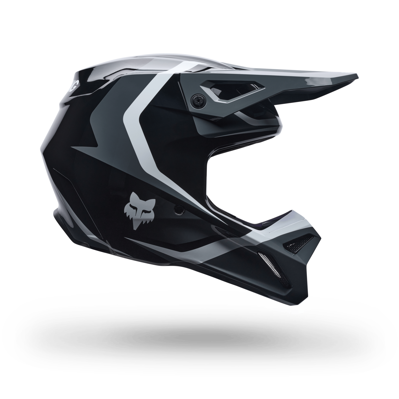 Fox Racing Yth V1 Frame Helmet in SCHWARZ