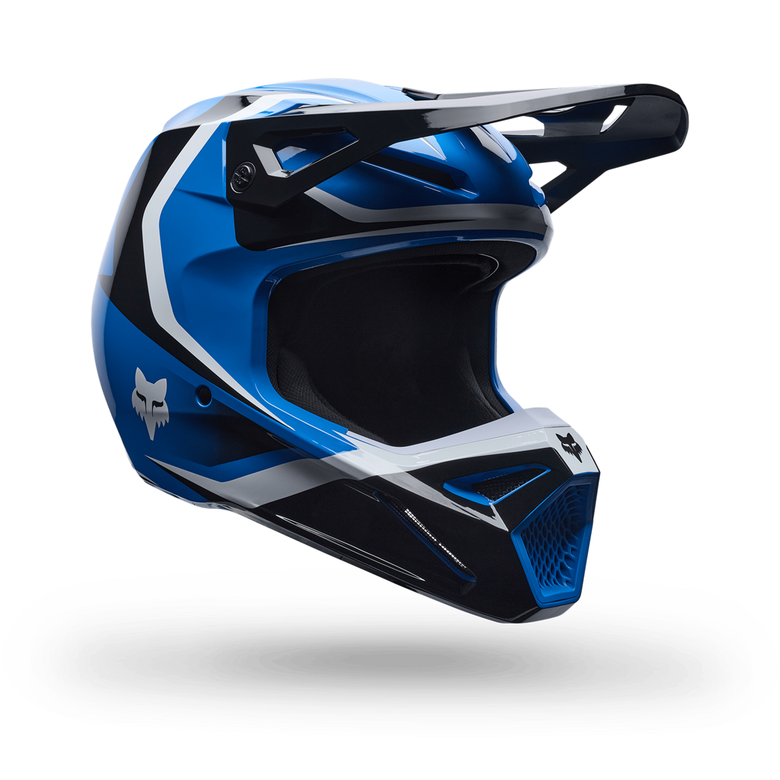 Fox Racing Yth V1 Frame Helmet in BLAU