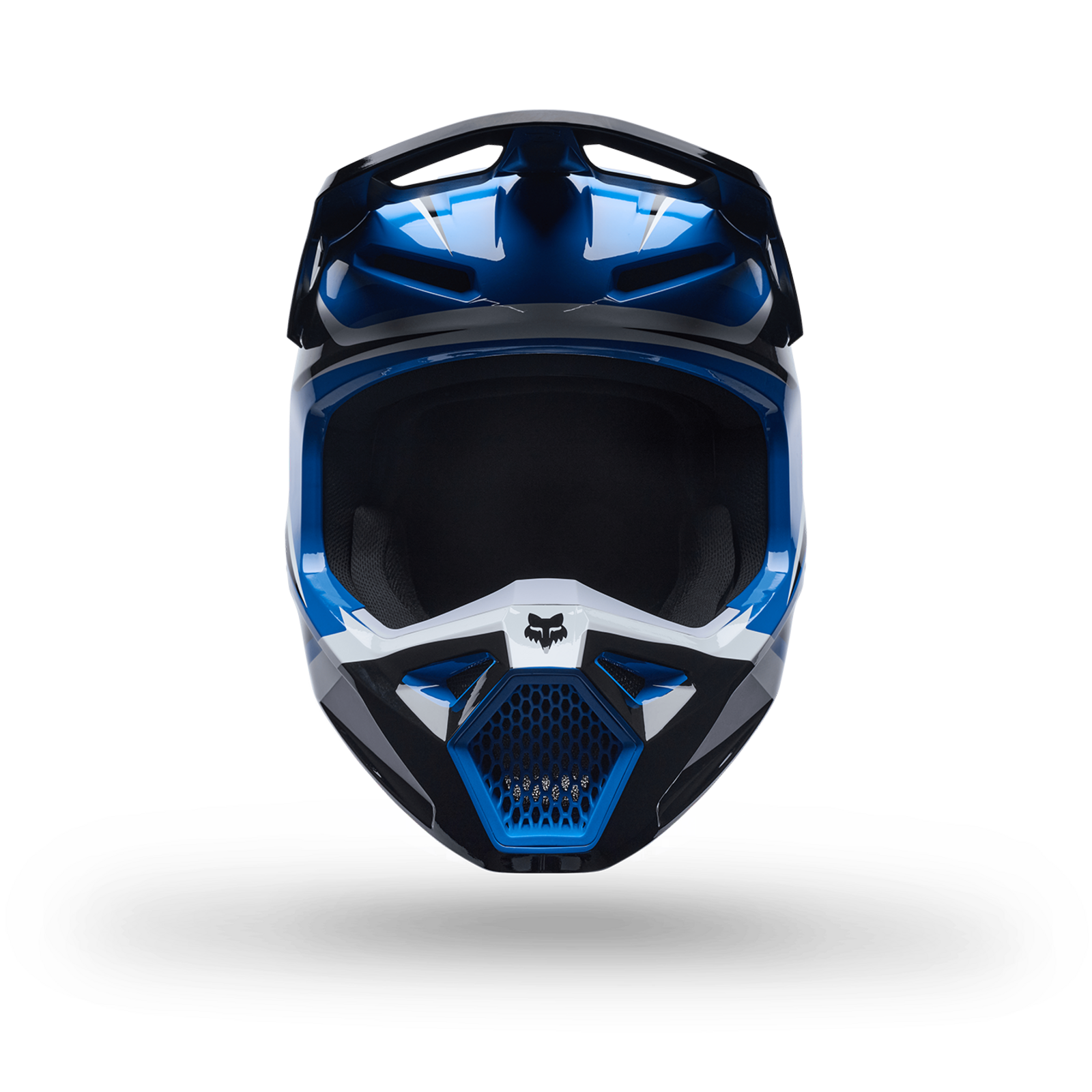 Fox Racing Yth V1 Frame Helmet in BLAU